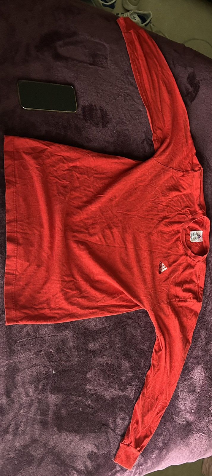 Adidas Vintage 90s Adidas Long Sleeve T-Shirt Sz M Made in Mexico Size US M / EU 48-50 / 2 - 2 Thumbnail