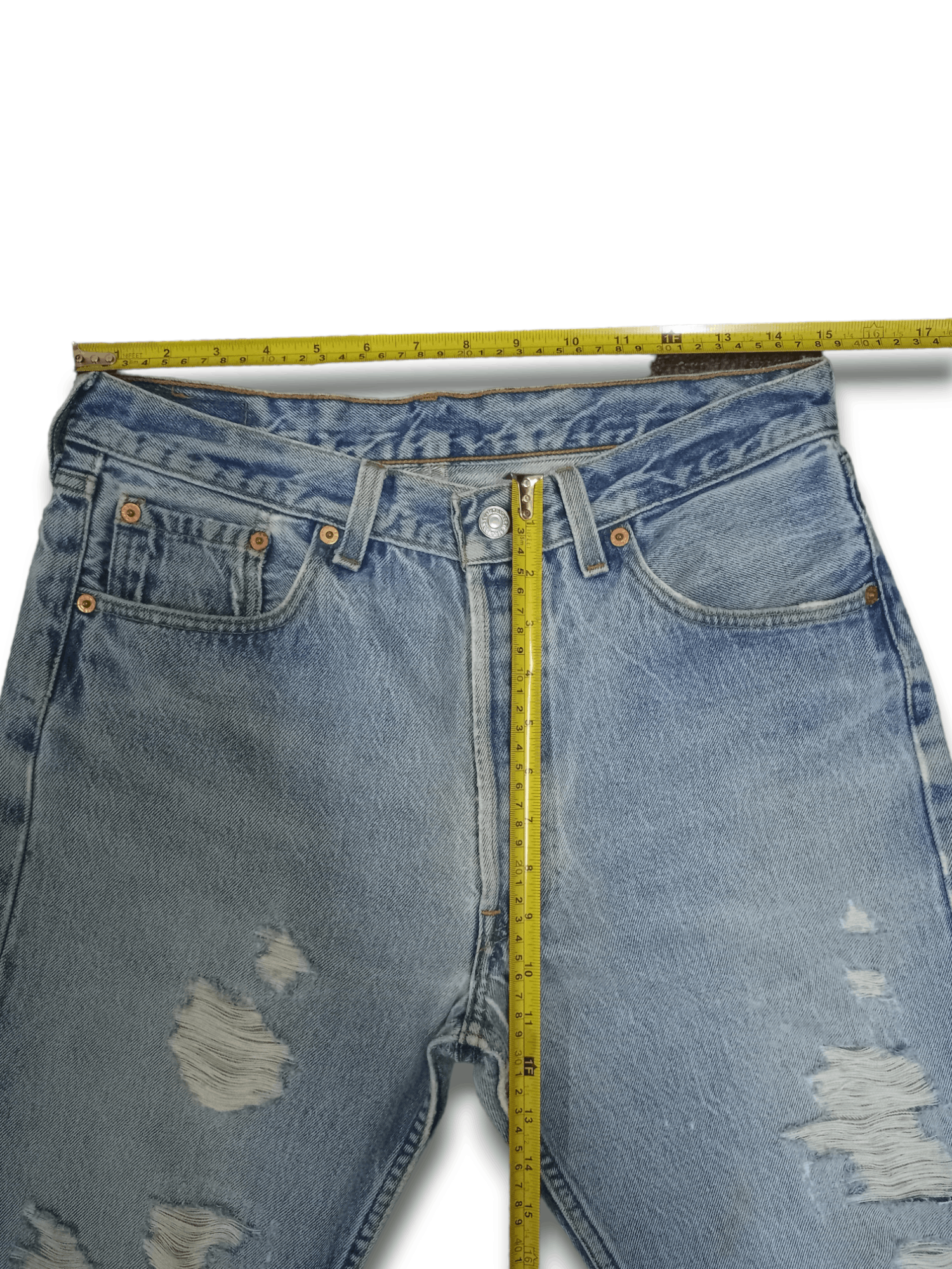 Levi's × Levi's Vintage Clothing Vintage 90s Levis 501 Stonewashed Distressed Loose Jeans Size US 30 / EU 46 - 10 Thumbnail
