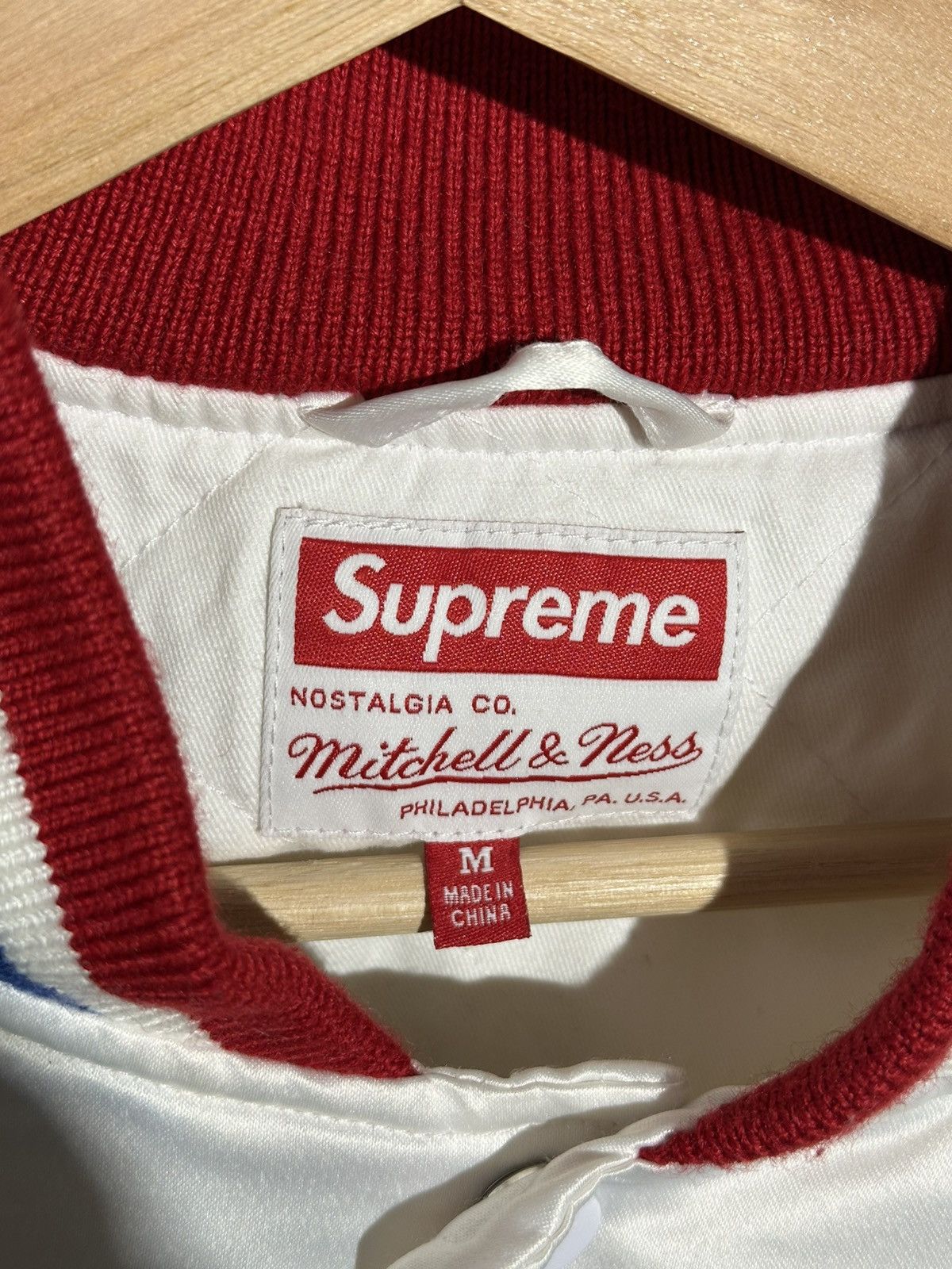 Mitchell & Ness × Supreme SUPREME X MITCHELL AND NESS SATIN VARSITY JACKET Size US M / EU 48-50 / 2 - 3 Thumbnail