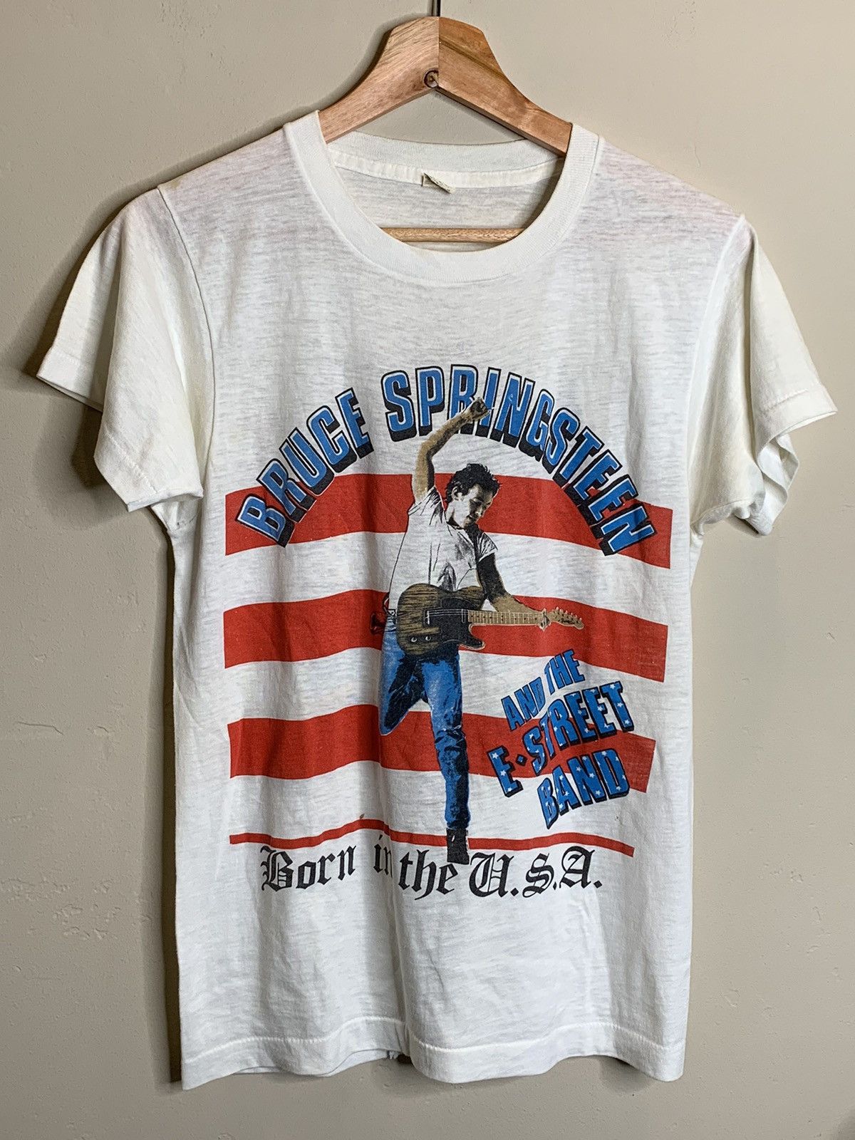 Vintage 80s BRUCE SPRINGSTEEN Born In The USA 1985 outlet tour concert shirt - Screen Stars tag