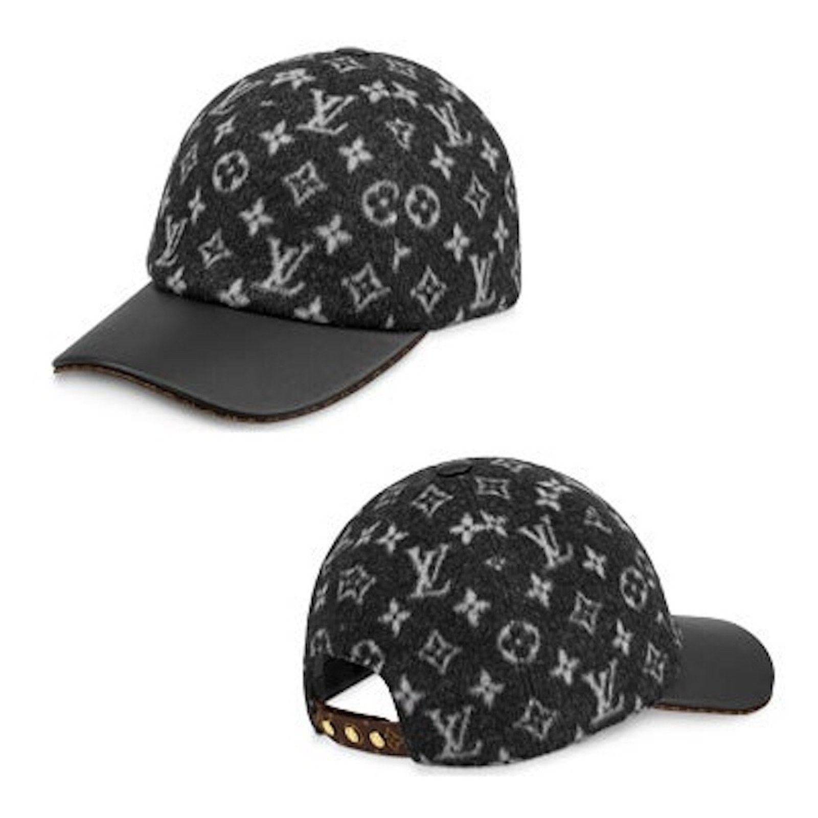 Louis Vuitton Louis Vuitton Wool Monogram LV Logo Sun Baseball Hat L Size ONE SIZE - 4 Thumbnail