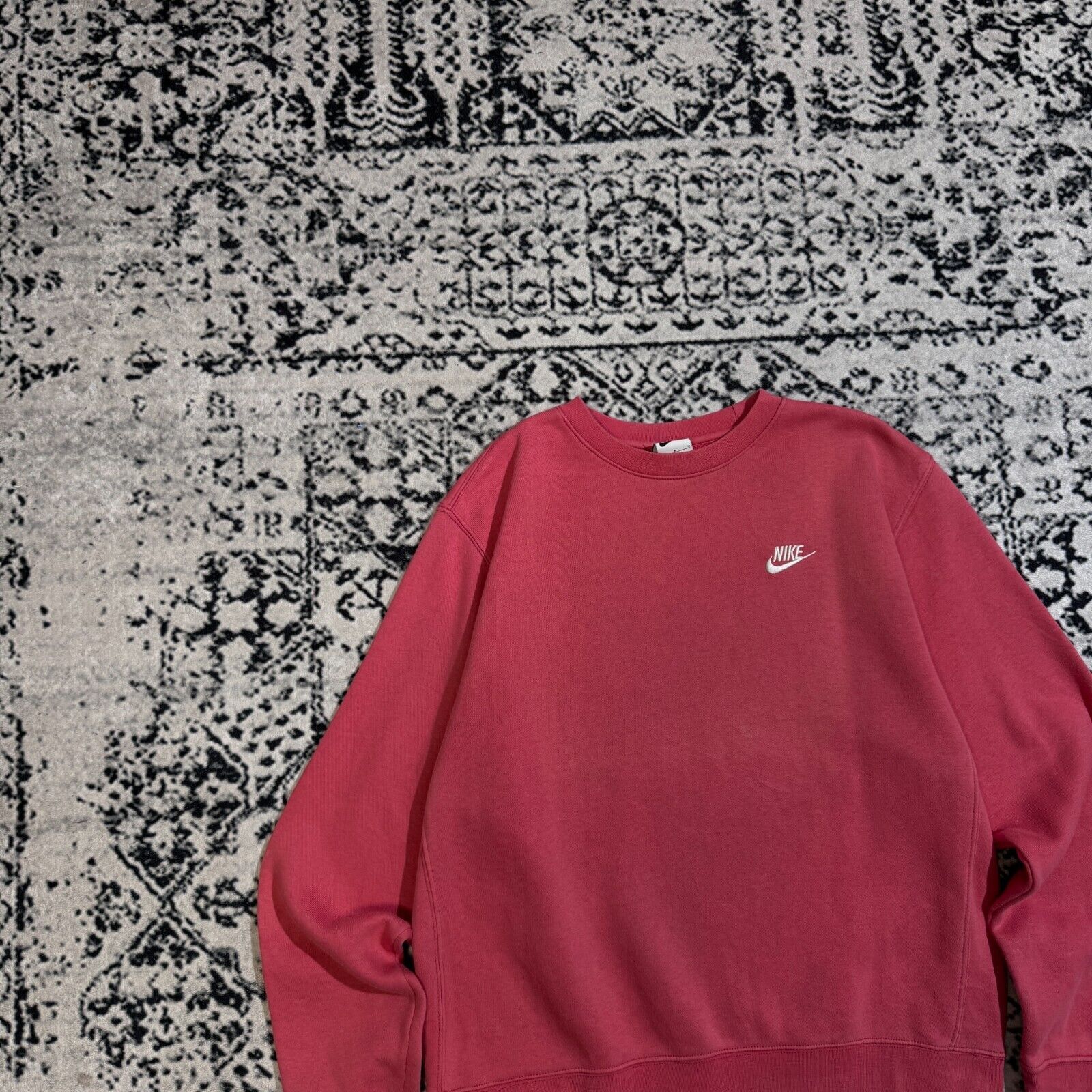 Nike × Vintage Vintage Nike Unisex Pink Cotton Sweatshirt Size M Size US M / EU 48-50 / 2 - 4 Thumbnail
