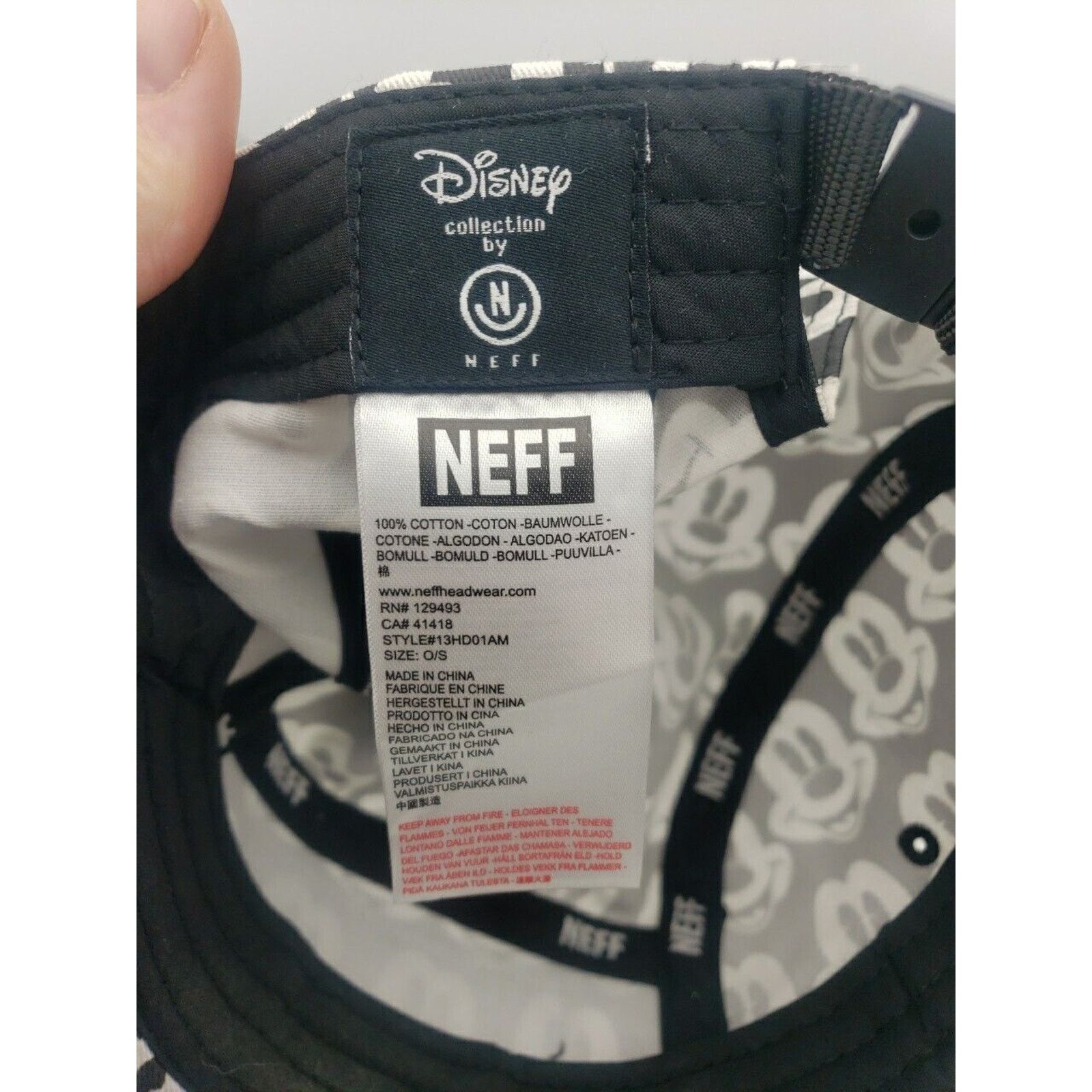 NEFF Disney Parks Mickey Mouse Hat Neff Cap Baseball HAT MKY28 Size ONE SIZE - 14 Thumbnail