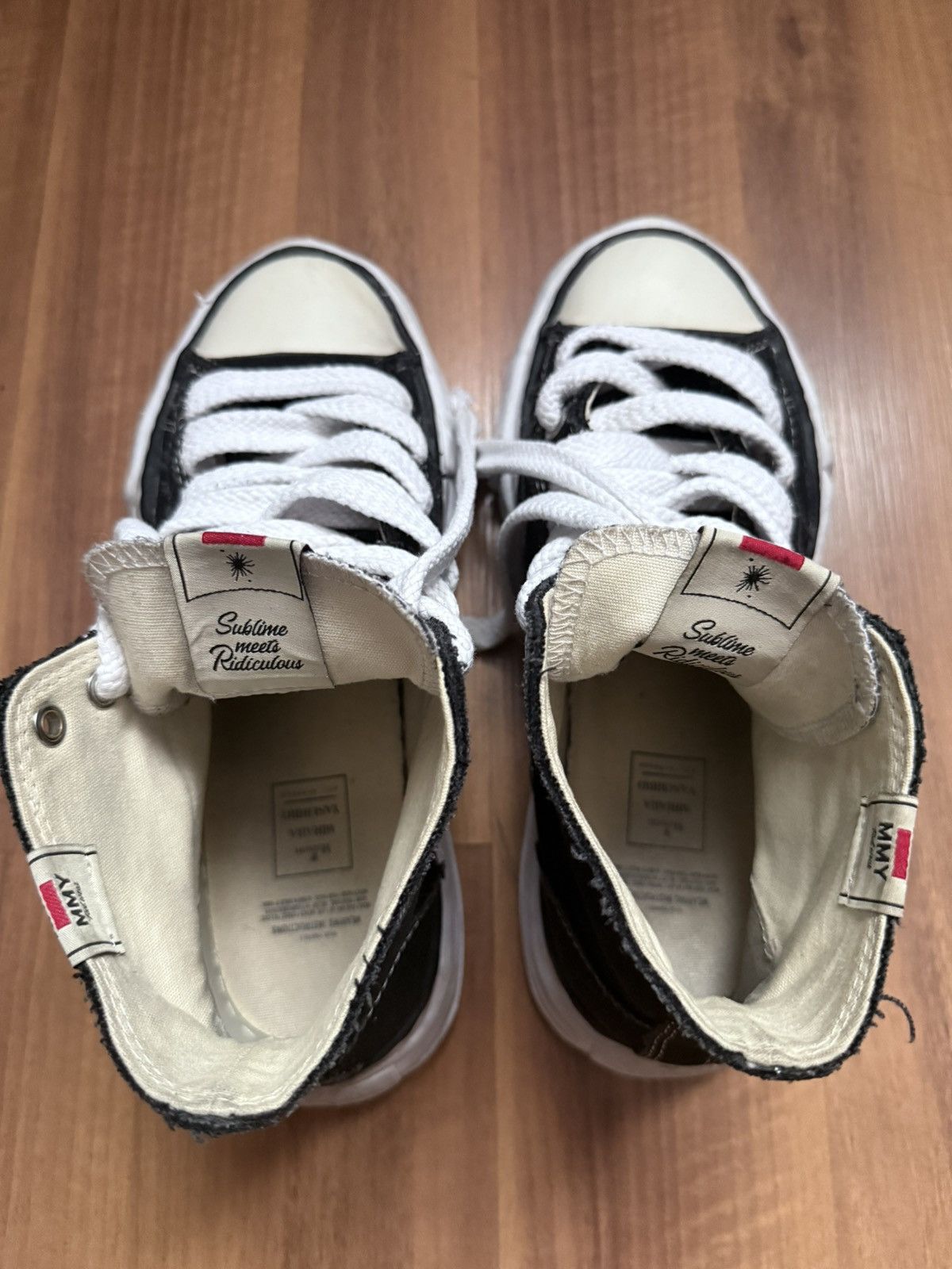 Maison MIHARA YASUHIRO MMY Maison Mihara Yasuhiro Peterson High Black Sneakers Size US 7.5 / EU 40-41 - 11 Thumbnail