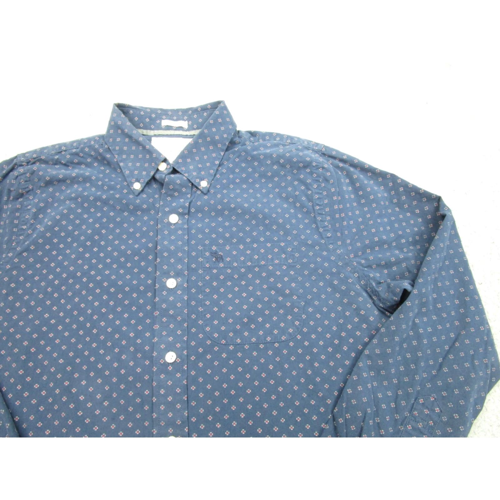 Abercrombie & Fitch VINTAGE Abercrombie & Fitch Shirt Mens Large Blue Polka Dot Slim Button-Down Long Sleeve Cotton 2000s Mens Size US L / EU 52-54 / 3 - 2 Thumbnail