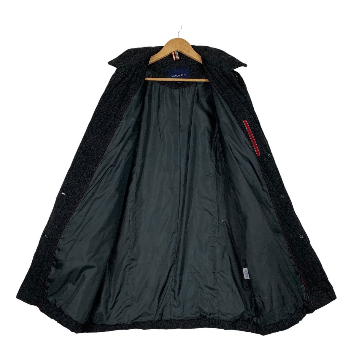 Lands' End LANDS’ END Primaloft Wool Rayon Black Coat #1132-C52 Size L / US 10 / IT 46 - 11 Thumbnail