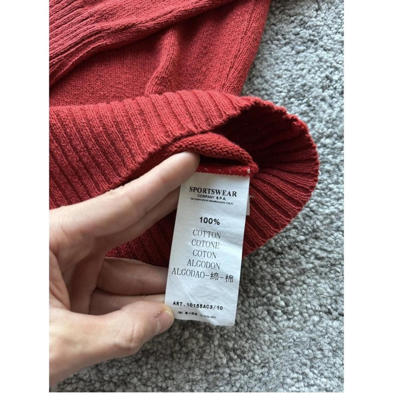 Stone Island Stone island red classic knit sweater Size US M / EU 48-50 / 2 - 6 Thumbnail