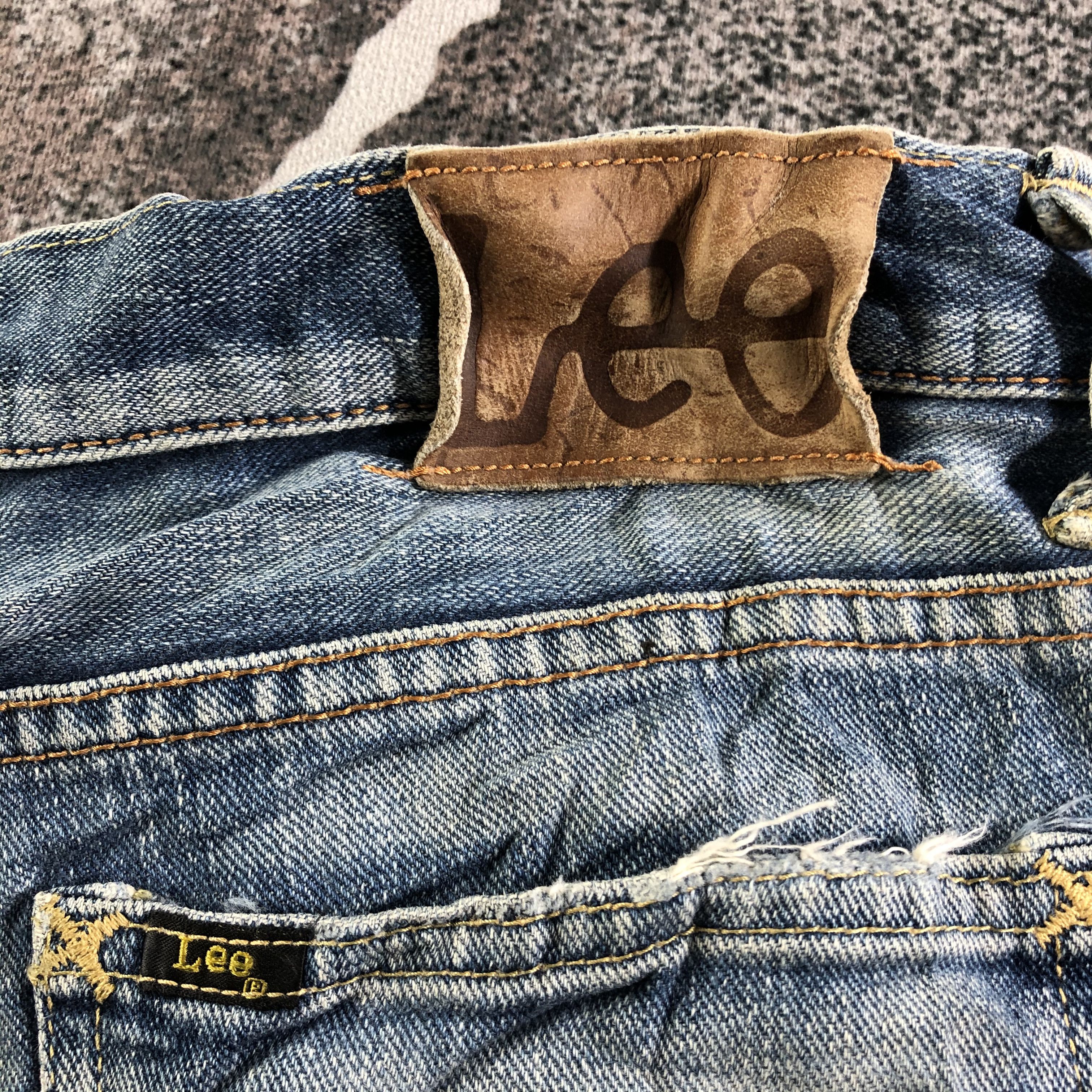 Lee Vintage Lee Rider Jeans Ripped Denim KJ3104 Size US 36 / EU 52 - 5 Thumbnail