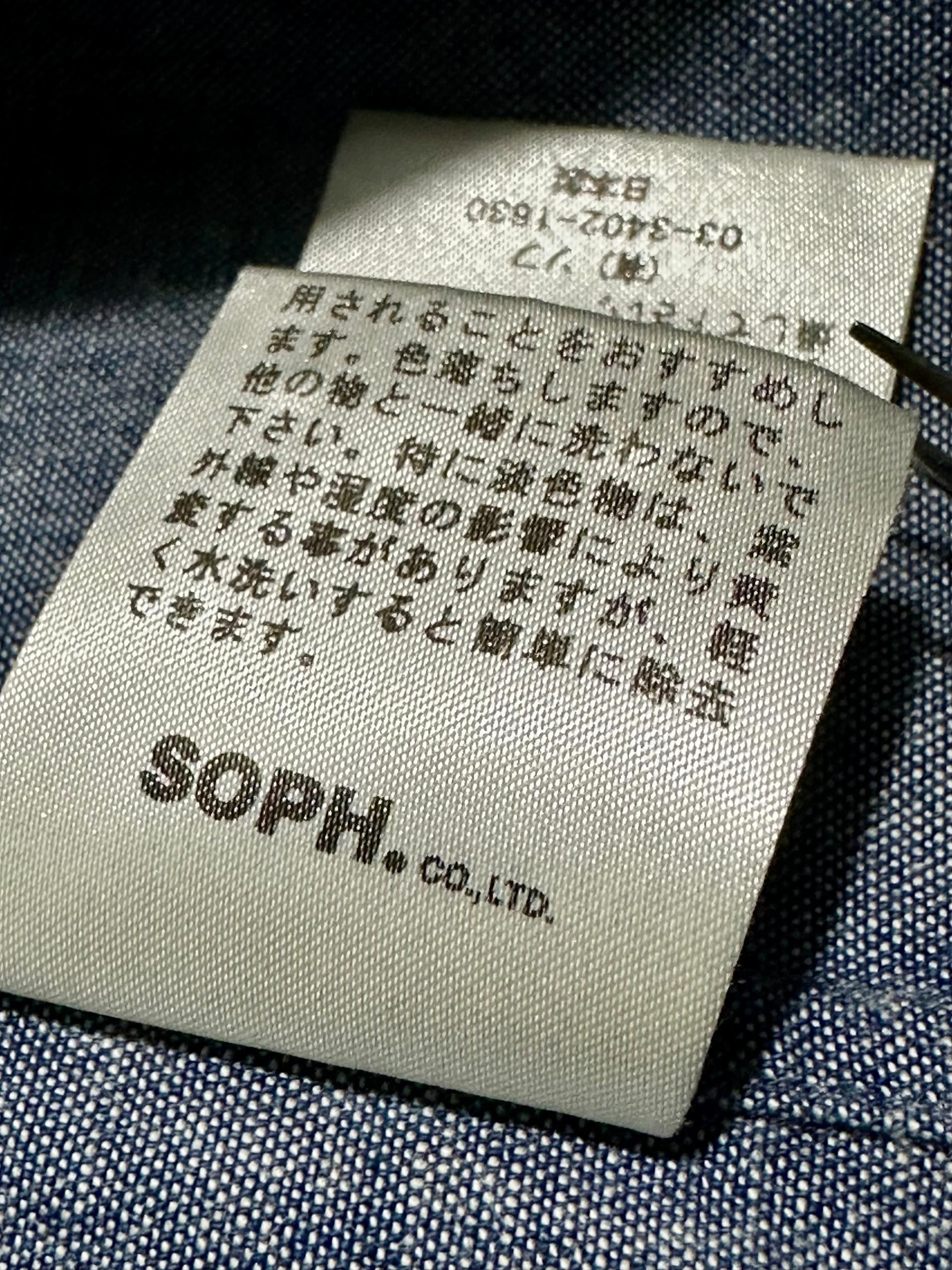 Japanese Brand × Sophnet. SOPHNET. Indigo Chambray Panel Button Down Long Sleeve Shirt Size US M / EU 48-50 / 2 - 13 Thumbnail