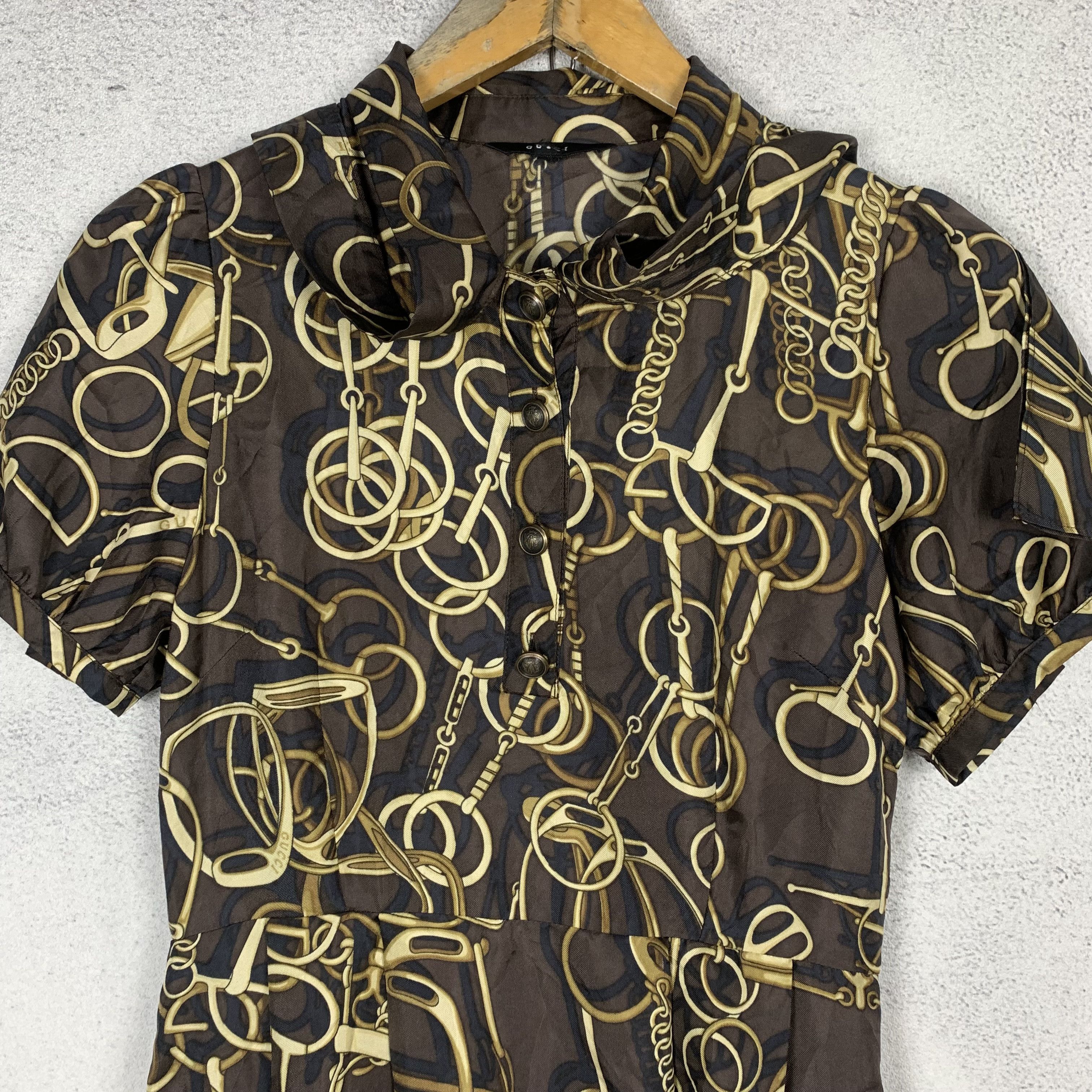 Gucci Gucci Chain Silk Dress Size S / US 4 / IT 40 - 4 Thumbnail