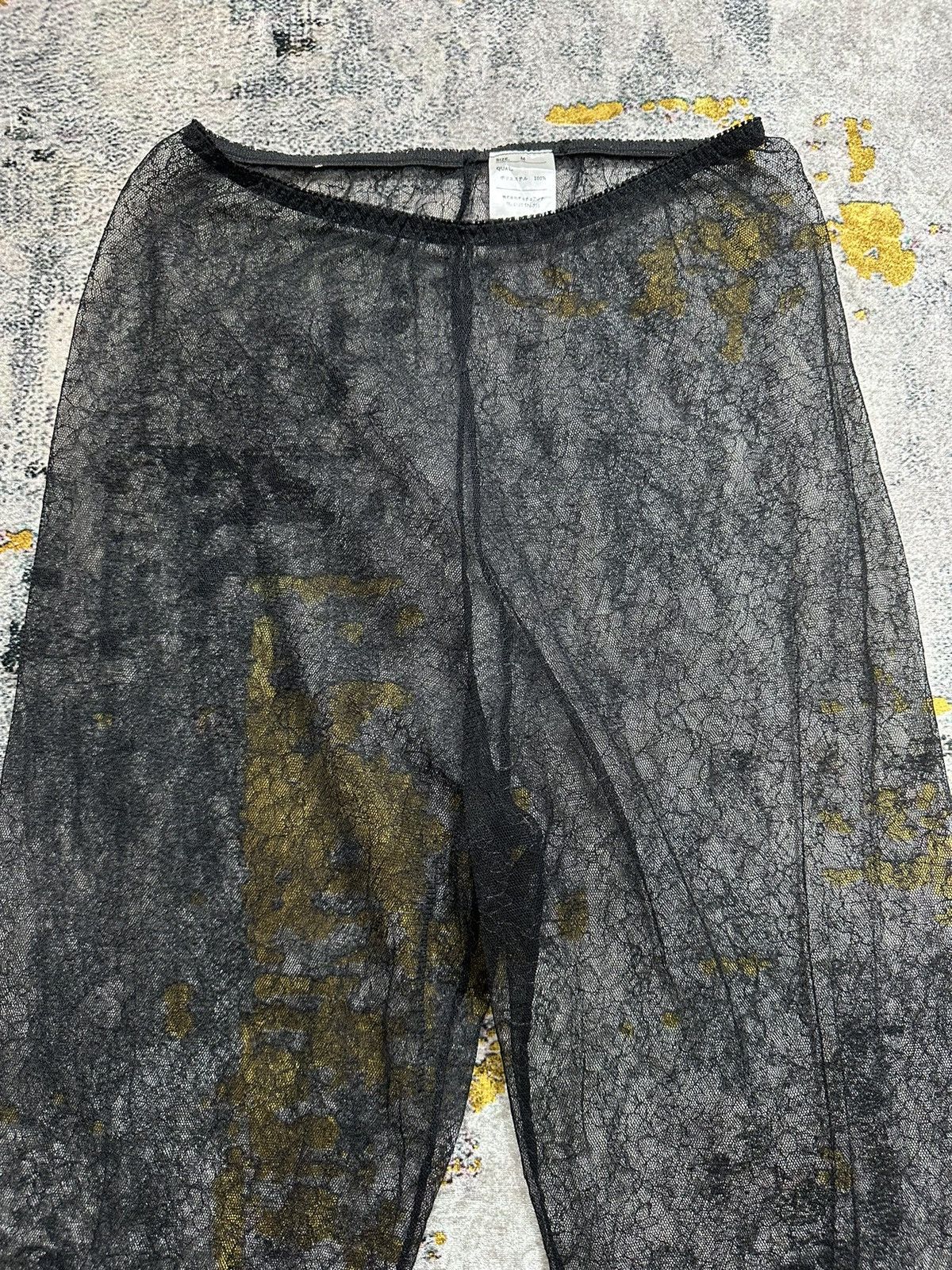 Other Japanese Jean Paul Gaultier Style Black Sheer Mesh Pants Size 26" / US 2 / IT 38 - 2 Thumbnail