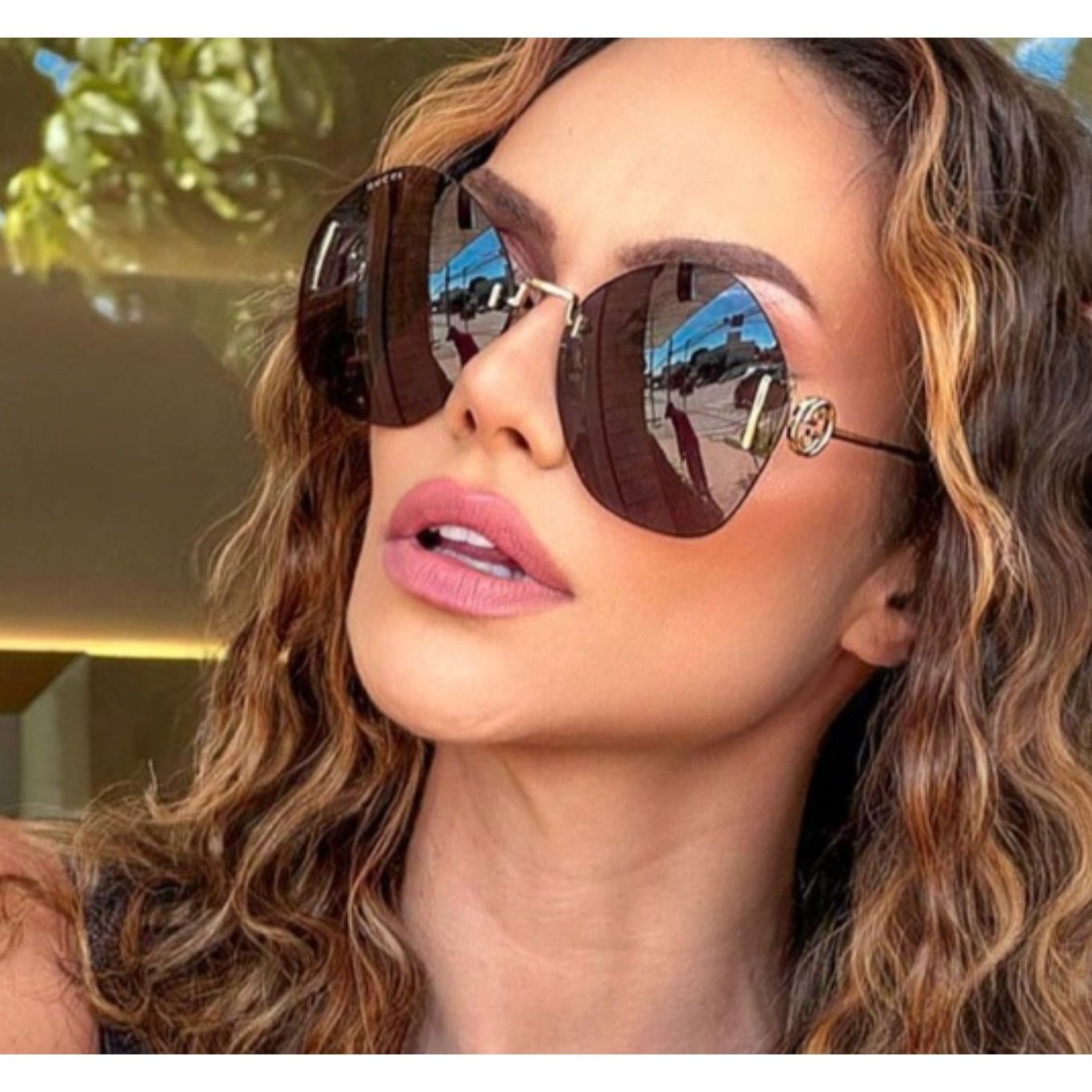 Gucci NEW Gucci GG1203S Dark Grey Rimless Sunglasses Size ONE SIZE - 1 Thumbnail