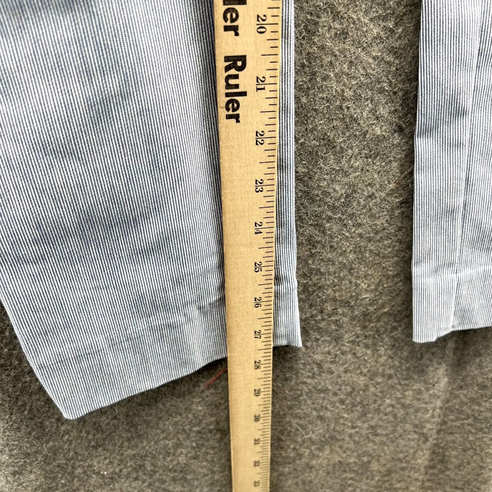 Vintage Chico'S Dress Womens 00 Blue Pants White Stripes Ankle Slimming Rayon Nylon Size 24" / US 00 / IT 34 - 7 Thumbnail