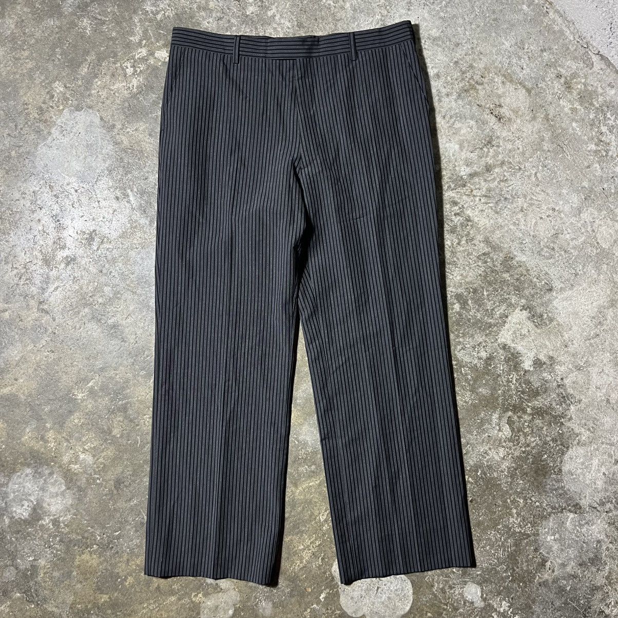 Prada Prada - SS19 - Pinstripe Virgin Wool & Mohair Trousers Size US 38 / EU 54 - 1 Thumbnail