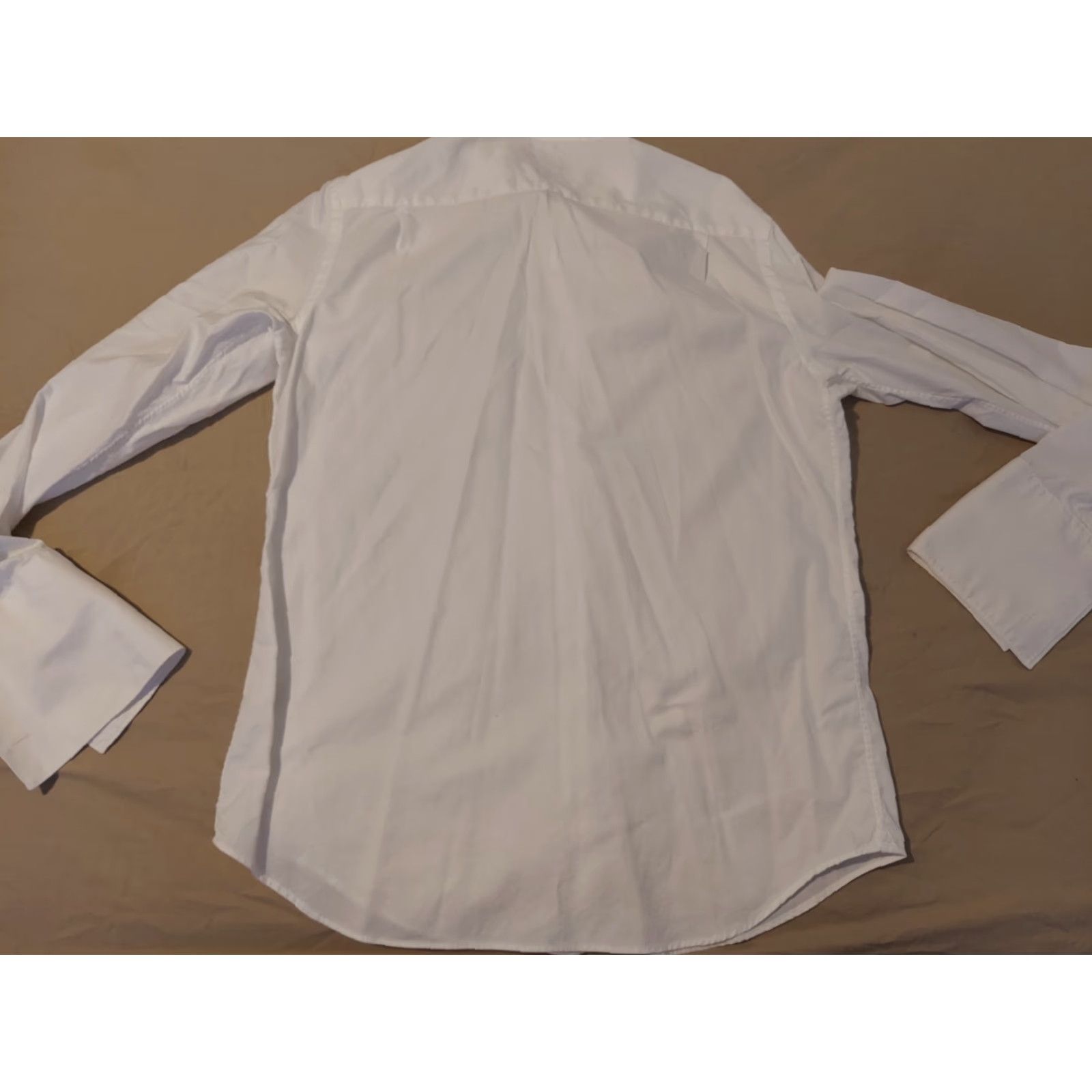 Banana Republic Banana Republic Dress Shirt Mens L White Cotton Button 16 16 1/2 Size 42R - 8 Thumbnail