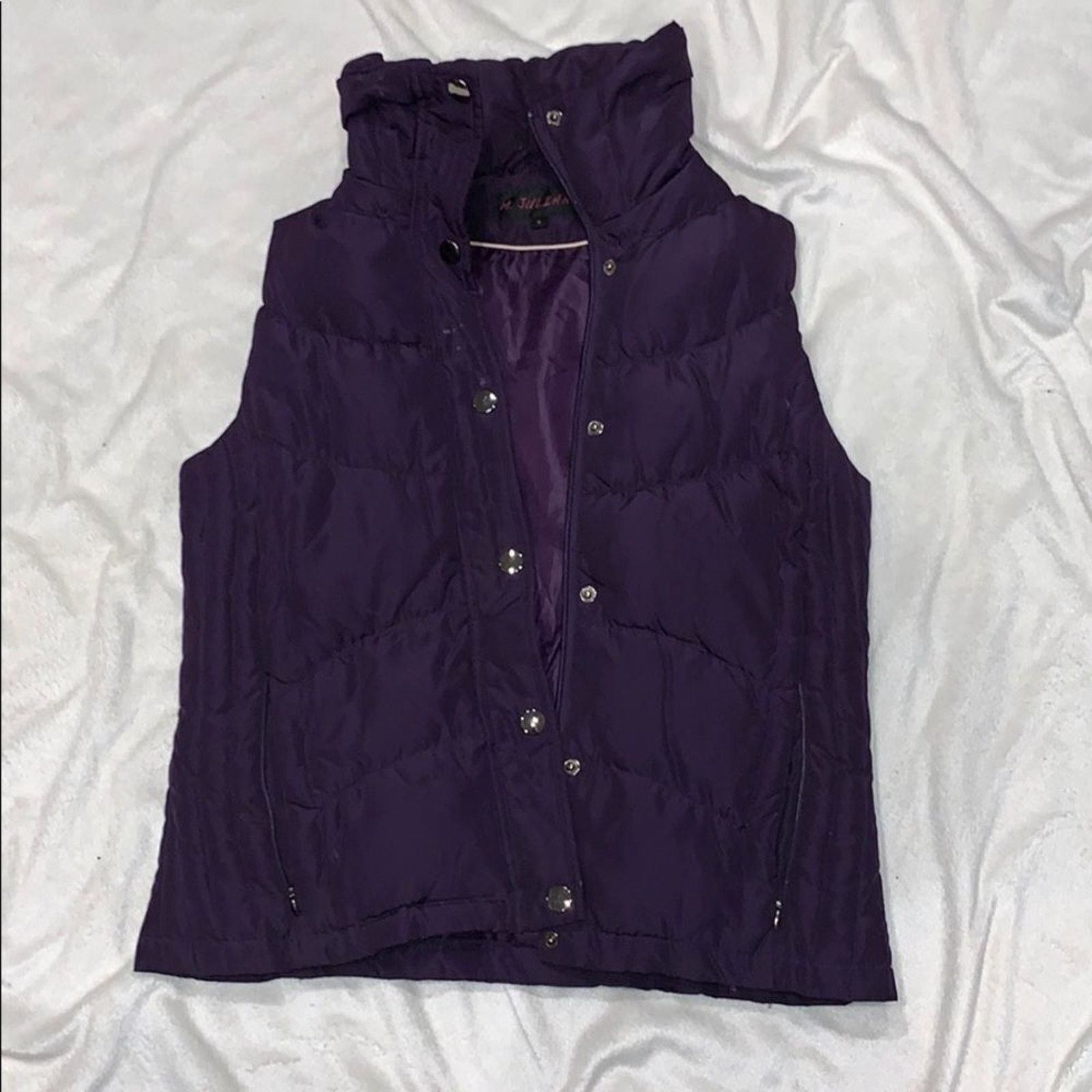 M. Julian M. Julian Purple Puffer Vest | Sz S Size S / US 4 / IT 40 - 2 Thumbnail