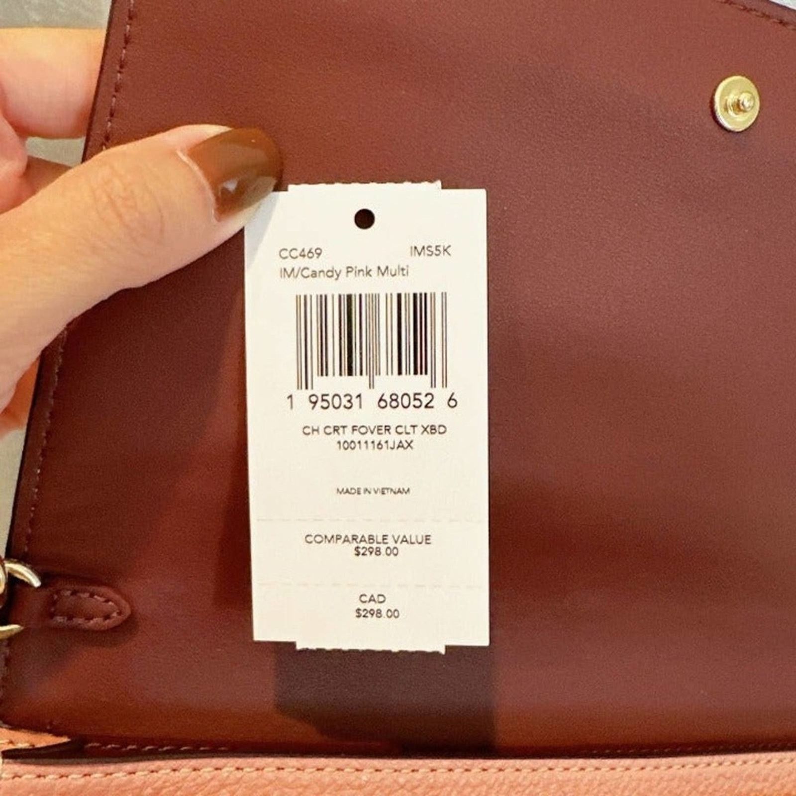 Coach Coach CC469 Anna Foldover Clutch Crossbody With Patches Pink Size ONE SIZE - 6 Thumbnail