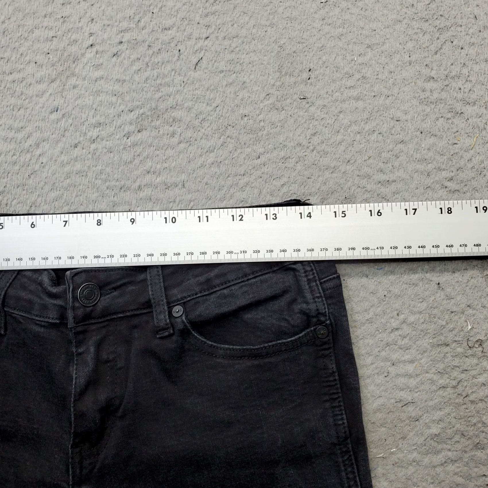 Vintage KanCan Skinny Jeans Women Size 28 Black Dark Wash 5-Pocket Design Distressed Denim Casual Womens Jeans Size 28" / US 6 / IT 42 - 6 Thumbnail