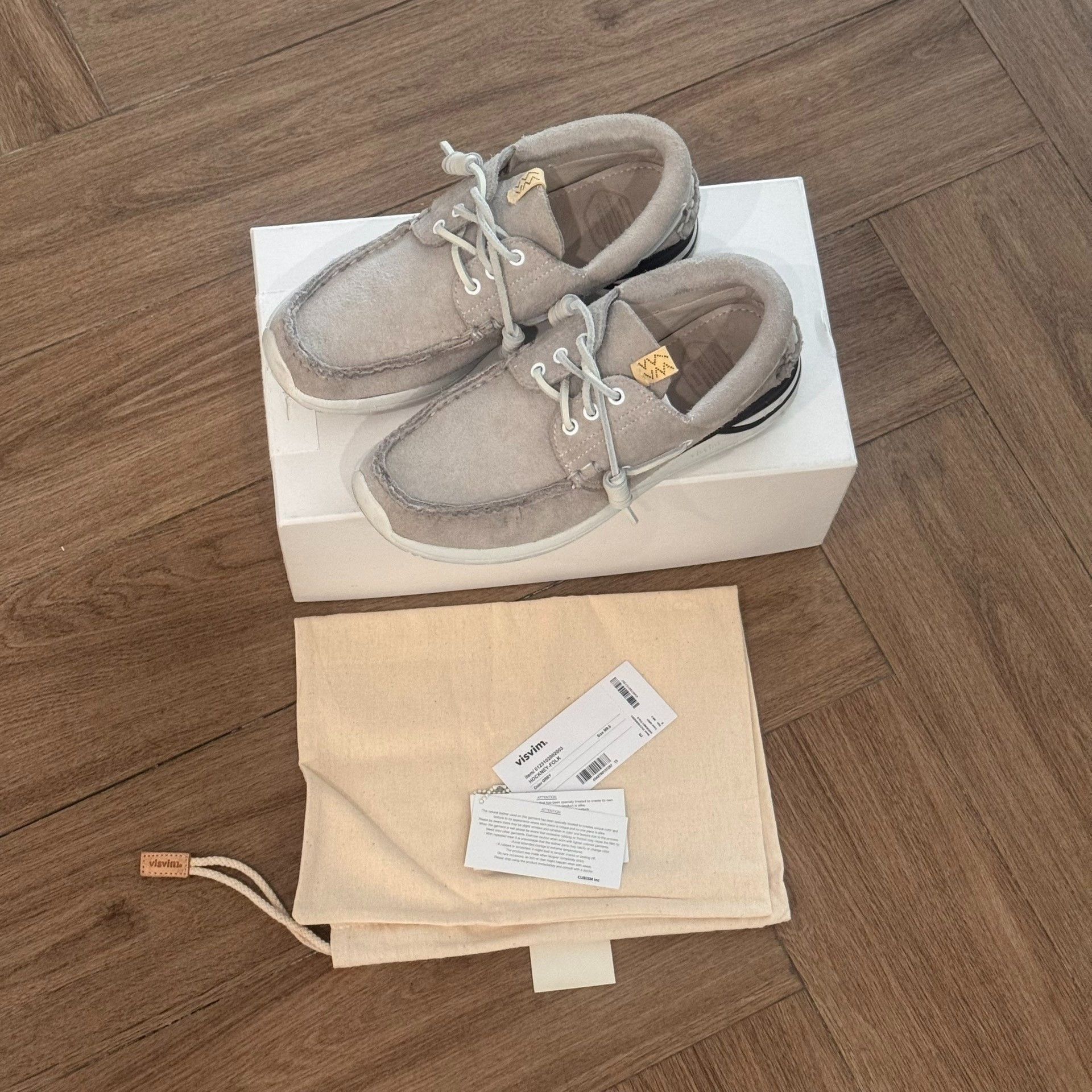 Visvim Visvim Hockey black leather boat shoe size 10 | Grailed