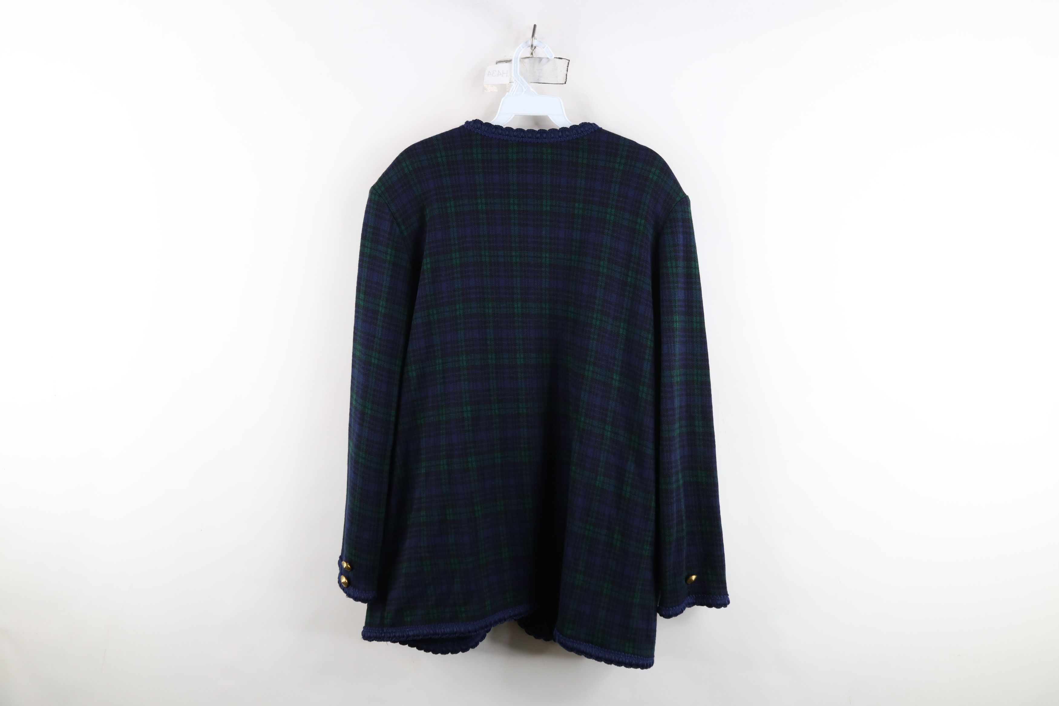 Vintage Vintage 90s Streetwear Blazer Cardigan Sweater Plaid USA Size XXL / US 16-18 / IT 52-54 - 12 Thumbnail
