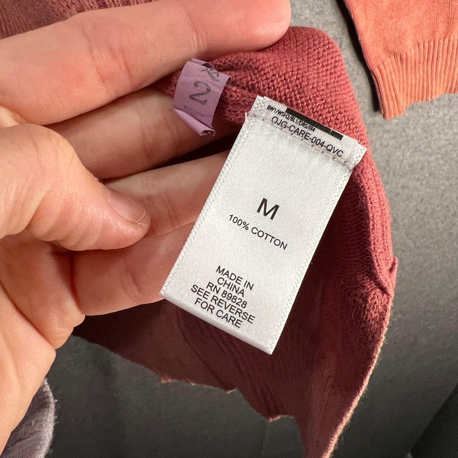 Other LOGO by Lori Goldstein Sun Faded Cotton V-Neck Sweater Size M / US 6-8 / IT 42-44 - 8 Thumbnail