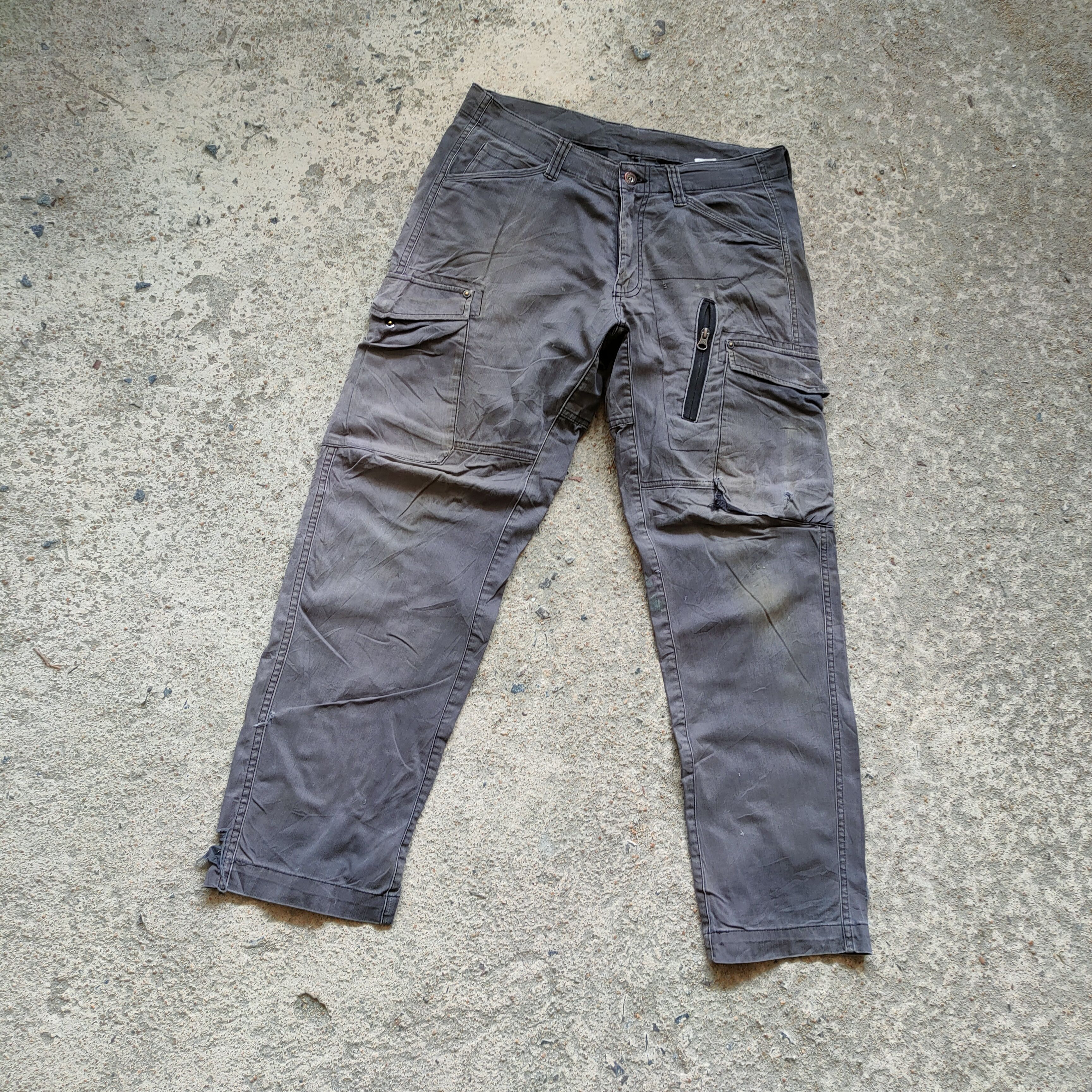 Japanese Brand × Vintage VINTAGE GENBA FADED DISTRESSED CARGO PANTS Size US 32 / EU 48 - 5 Thumbnail