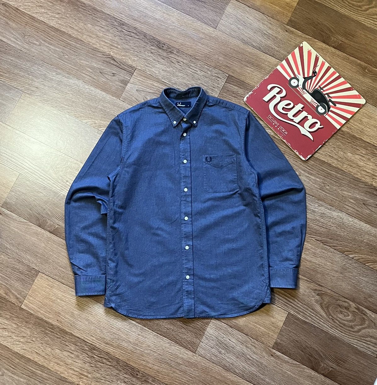 Fred Perry Vintage Fred Perry Basic Logo Heavy Cotton Long Sleeve Shirt Size US M / EU 48-50 / 2 - 1 Thumbnail