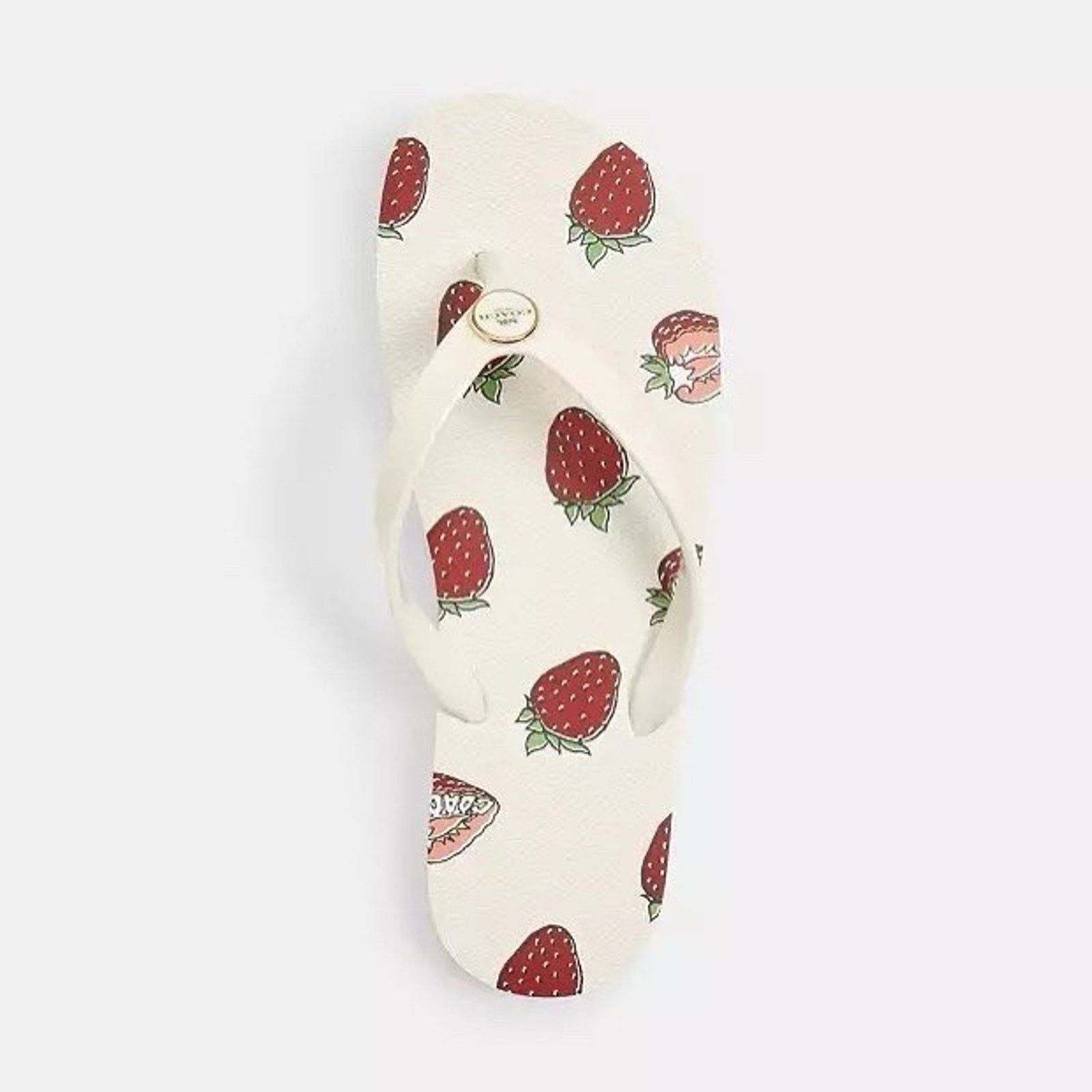 Coach NWT Coach Zayn Flip Flop Fruit Print Strawberry CAR23 US 5 Size US 5 / IT 35 - 5 Thumbnail