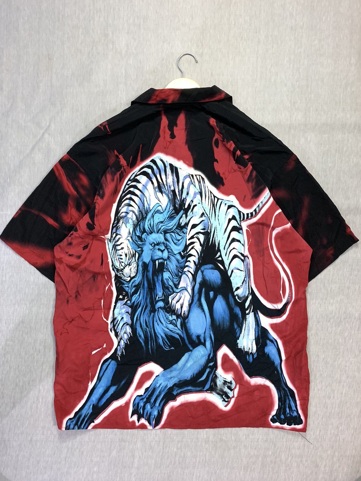 Other WAZA USA ANIME Vintage Open Collar Shirt Size US XL / EU 56 / 4 - 4 Thumbnail