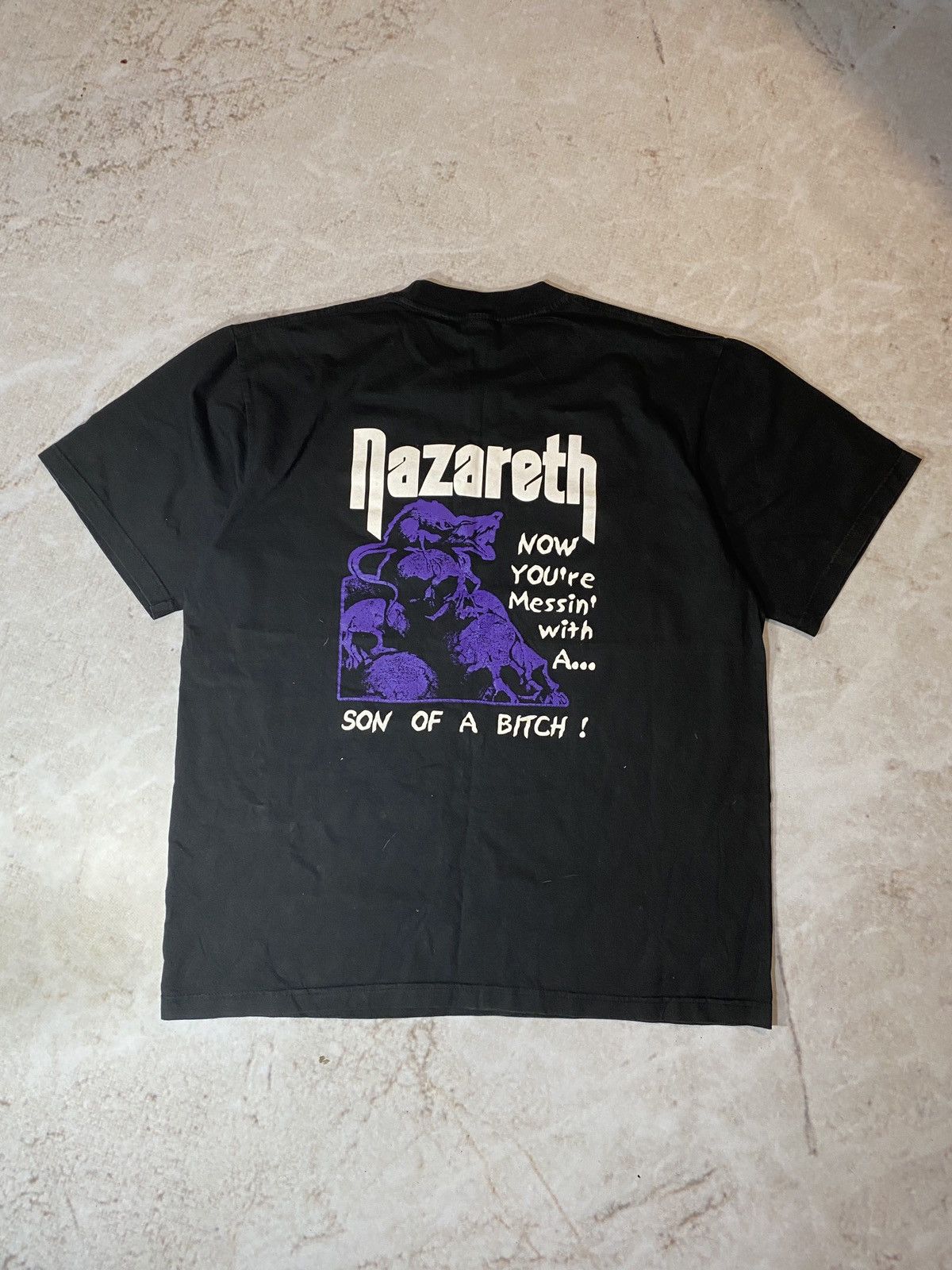 Band Tees × Vintage Vintage 90s Nazareth Hard Rock Bend Tour 1999s Tee Size US XL / EU 56 / 4 - 4 Thumbnail
