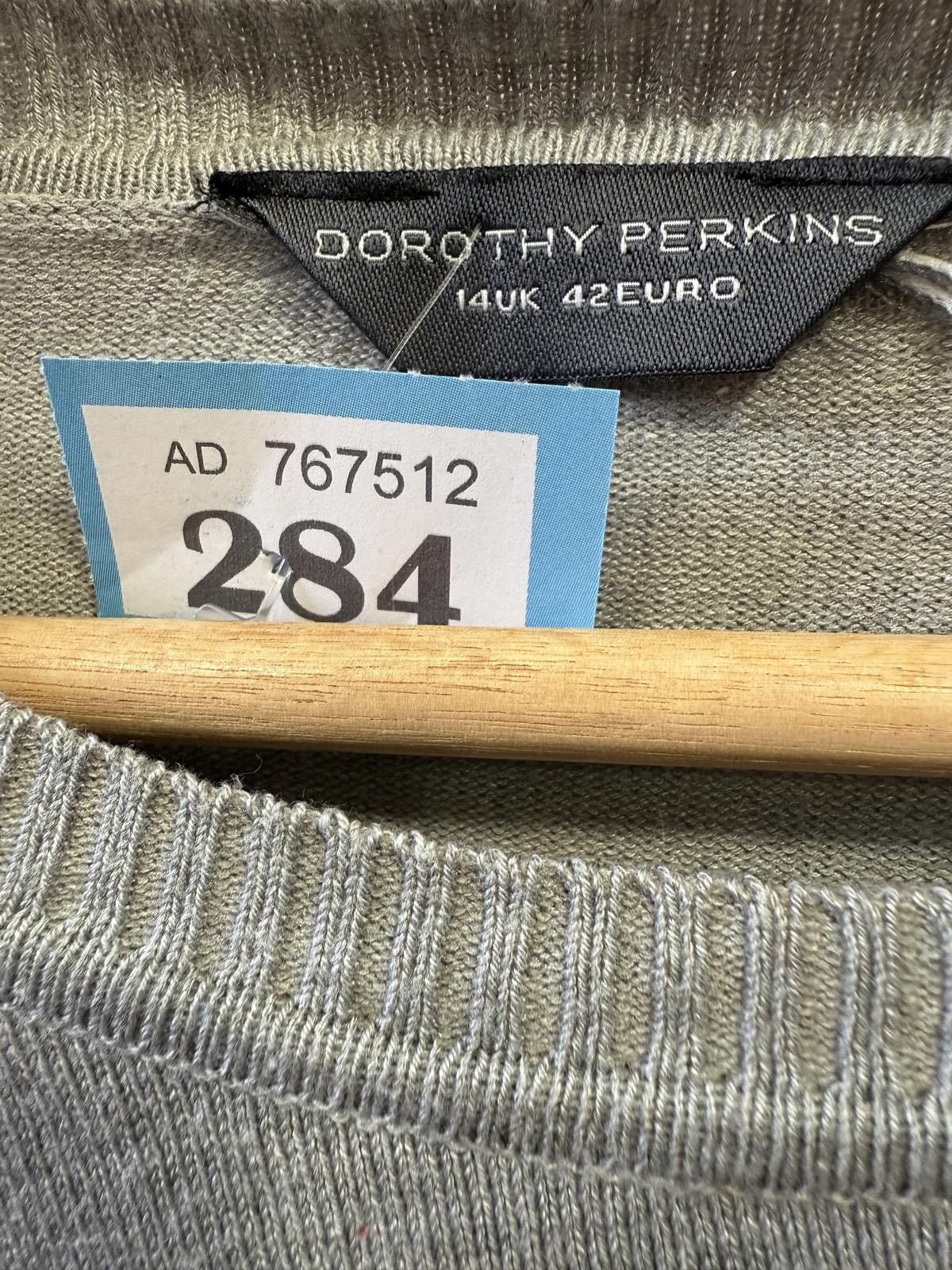 Designer Dorothy Perkins Grey Long Sleeve Sweater Size UK 14 EU 42 Size L / US 10 / IT 46 - 3 Thumbnail