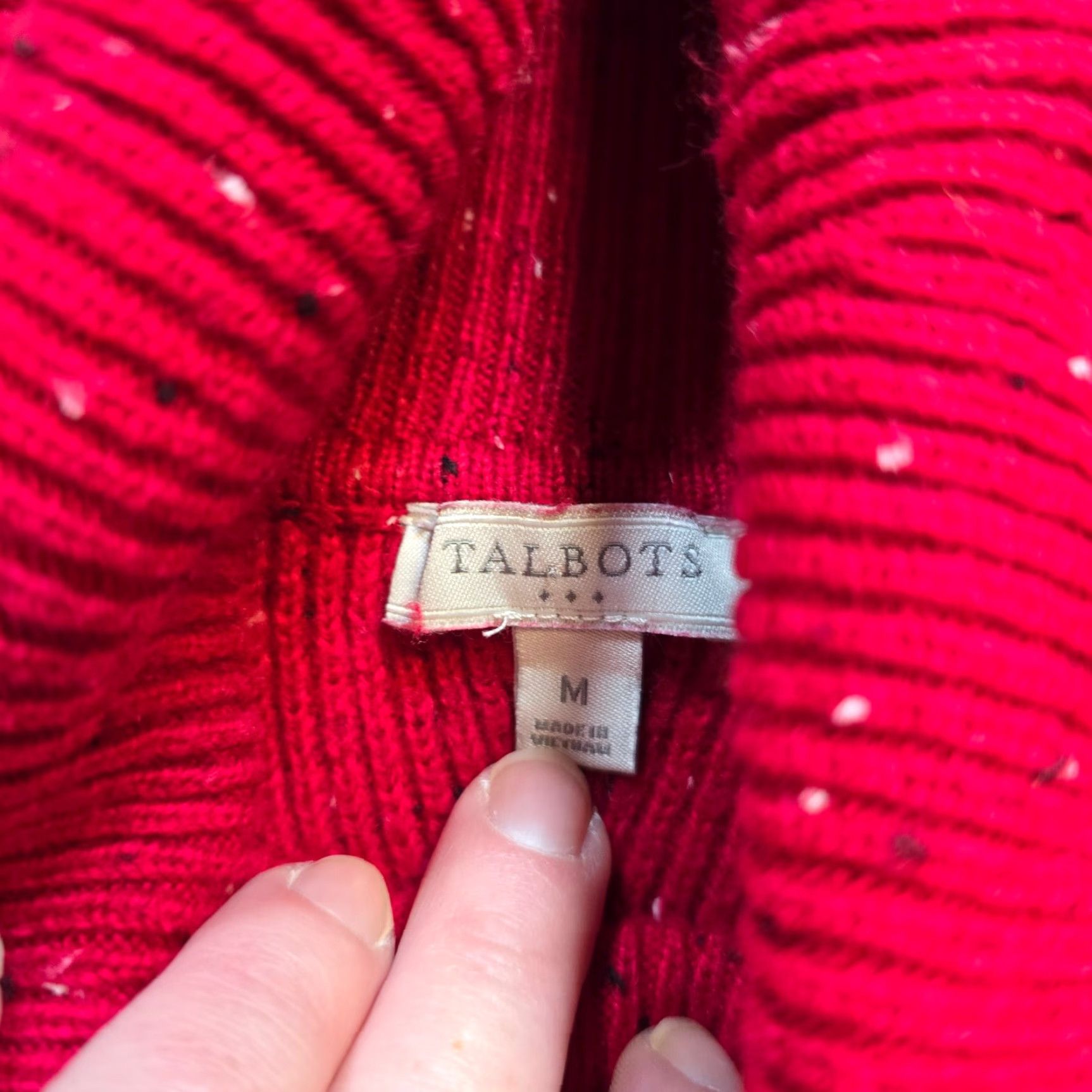Talbots Talbots Sweater Womens Size Medium Red Knit Turtleneck Casual Holiday Career Pullover Knit All Seasons Mens Womens Girls Boys Size M / US 6-8 / IT 42-44 - 3 Thumbnail
