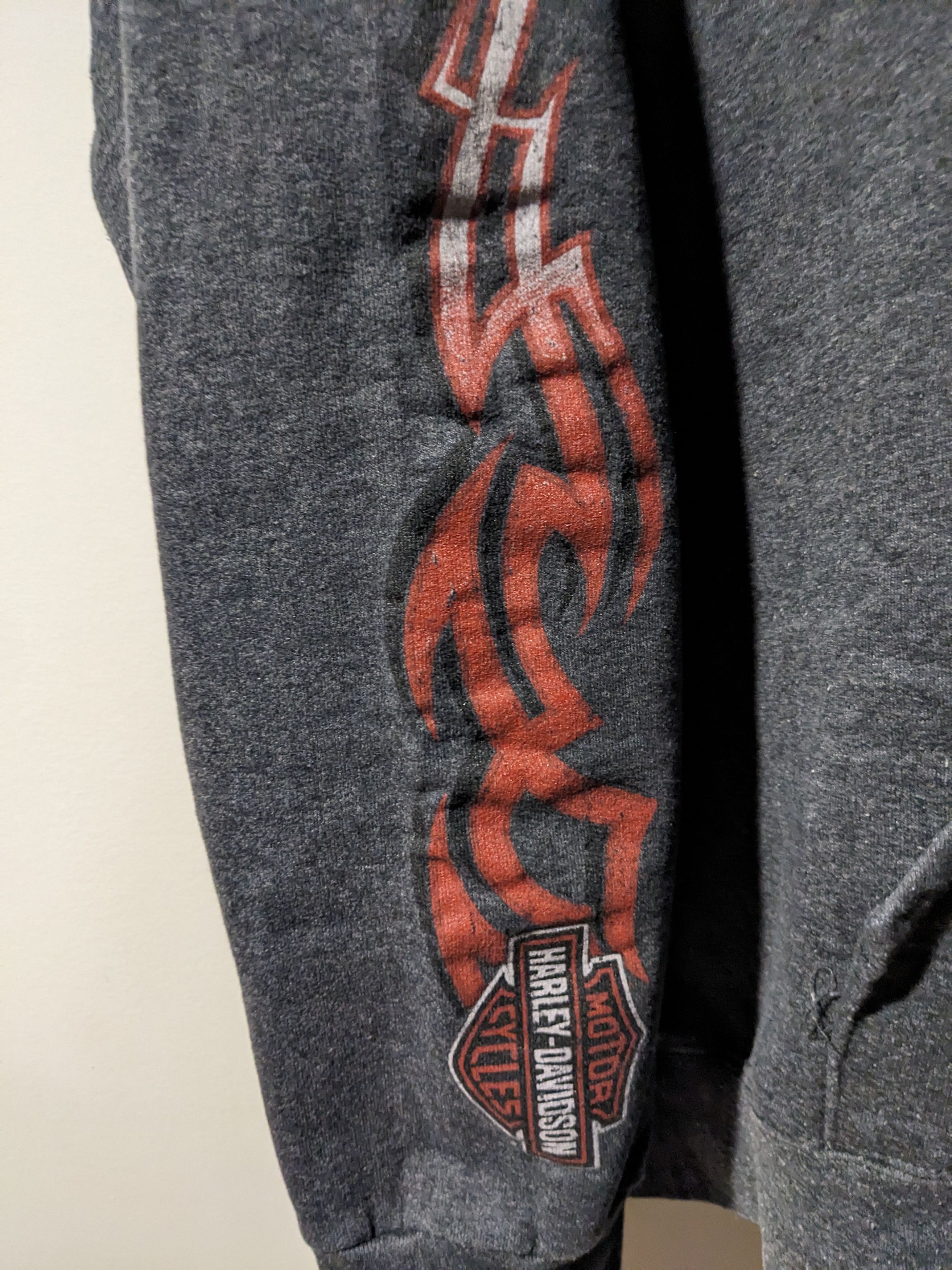 Harley Davidson × Vintage Vintage Y2K Harley Davidson Motorcycle Full Zip Hoodie Size US XXL / EU 58 / 5 - 2 Thumbnail