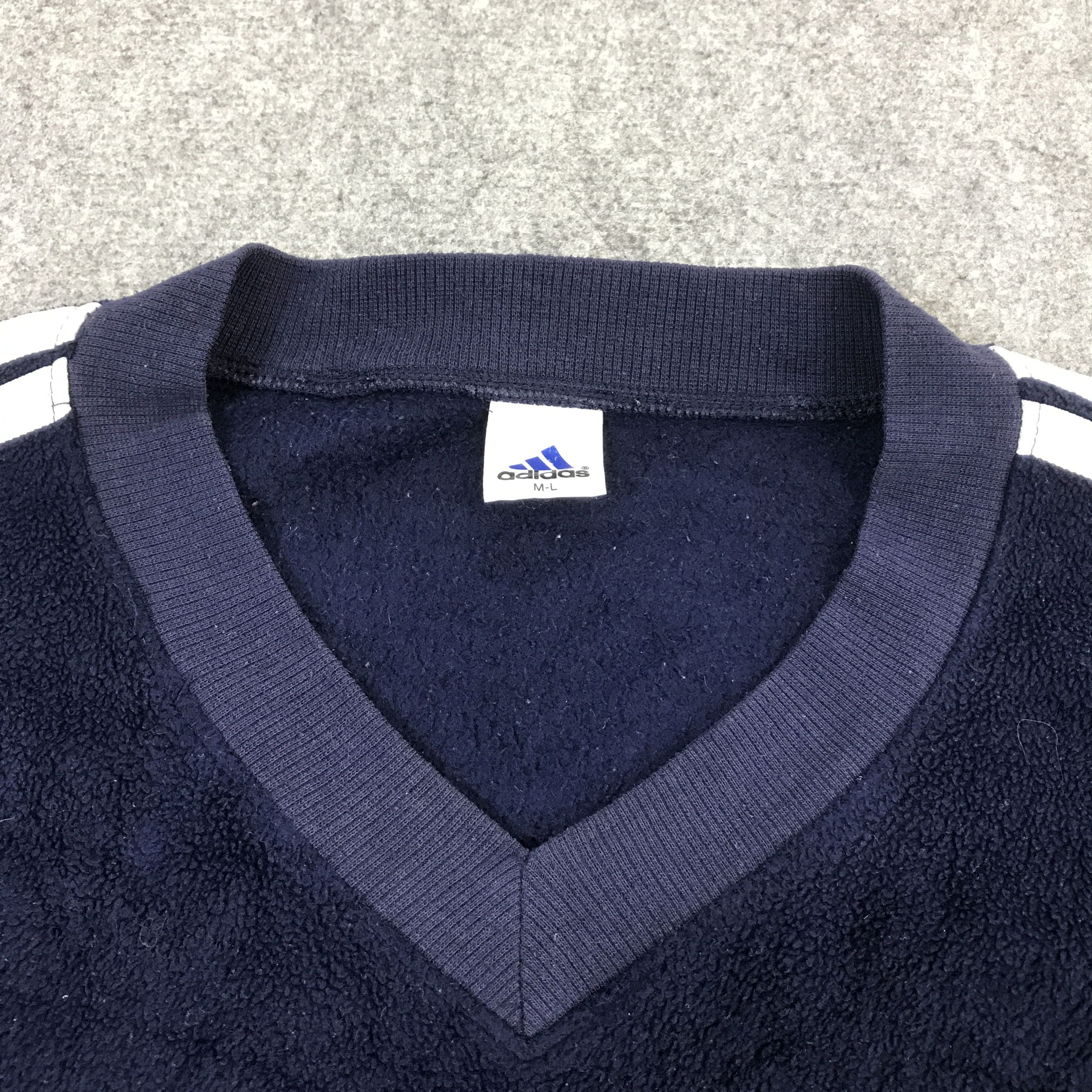 Adidas adidas fleece V-Neck Yohji yamamoto custom art sweatshirt Size US M / EU 48-50 / 2 - 5 Thumbnail