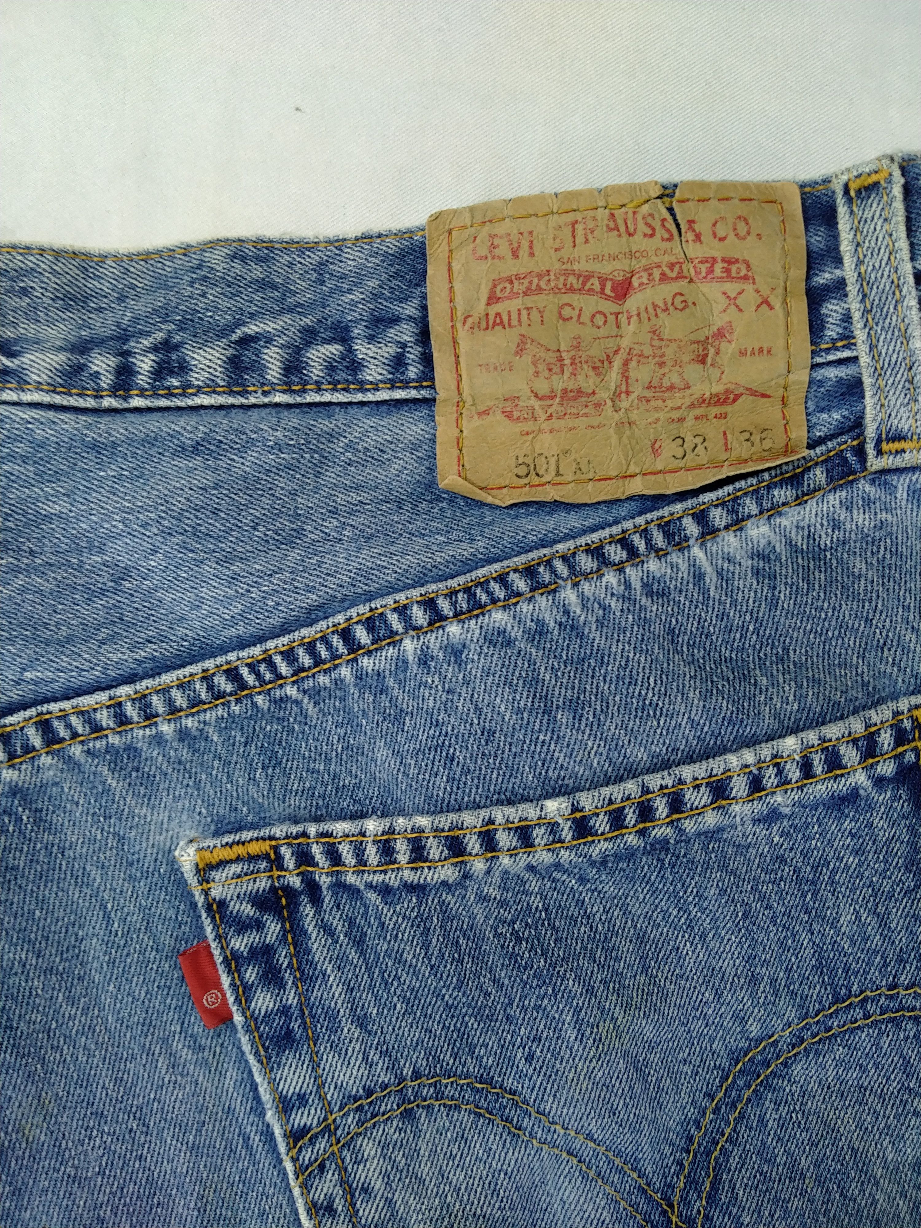 Japanese Brand 90s Light Wash Vintage Levi's 501xx Denim 34 x 29.5 -JN675 Size US 34 / EU 50 - 9 Thumbnail