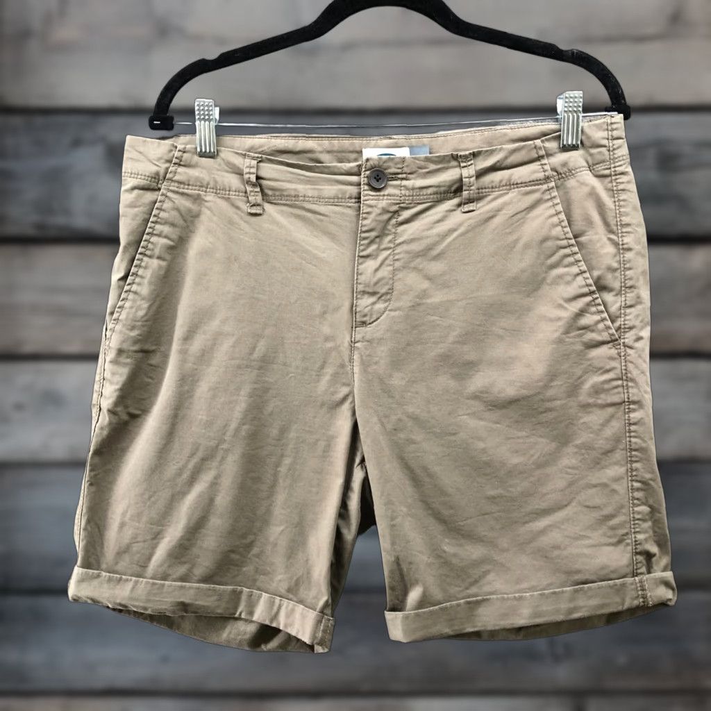 Old Navy Old Navy Shorts Women 10 Khaki Rolled Hem Button/Zip Closure Cotton Blend Pockets Size 32" / US 10 / IT 46 - 1 Thumbnail