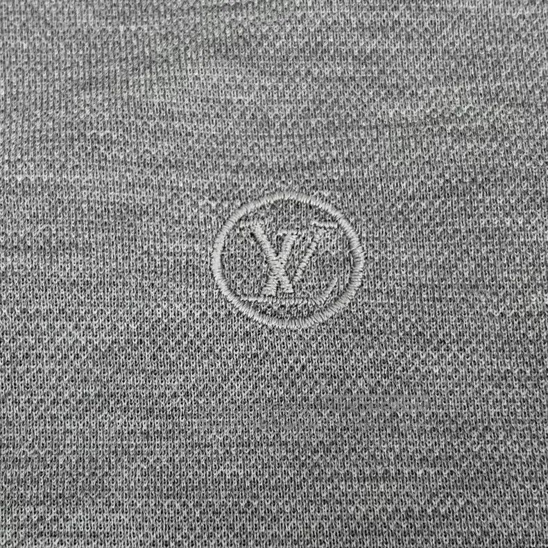Louis Vuitton Louis Vuitton Grey logo embroidered cotton polo neck short Size US M / EU 48-50 / 2 - 5 Thumbnail