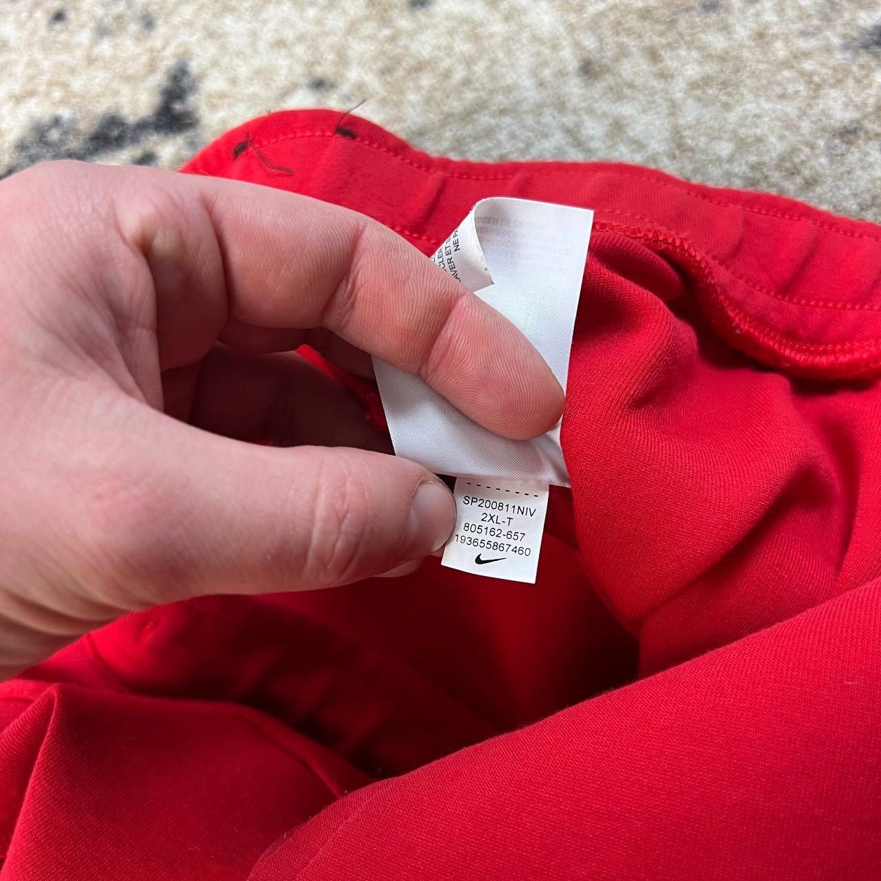 Nike Nike Tech Fleece Mini Logo Red Drill Sweatpants Size US 38 / EU 54 - 8 Thumbnail