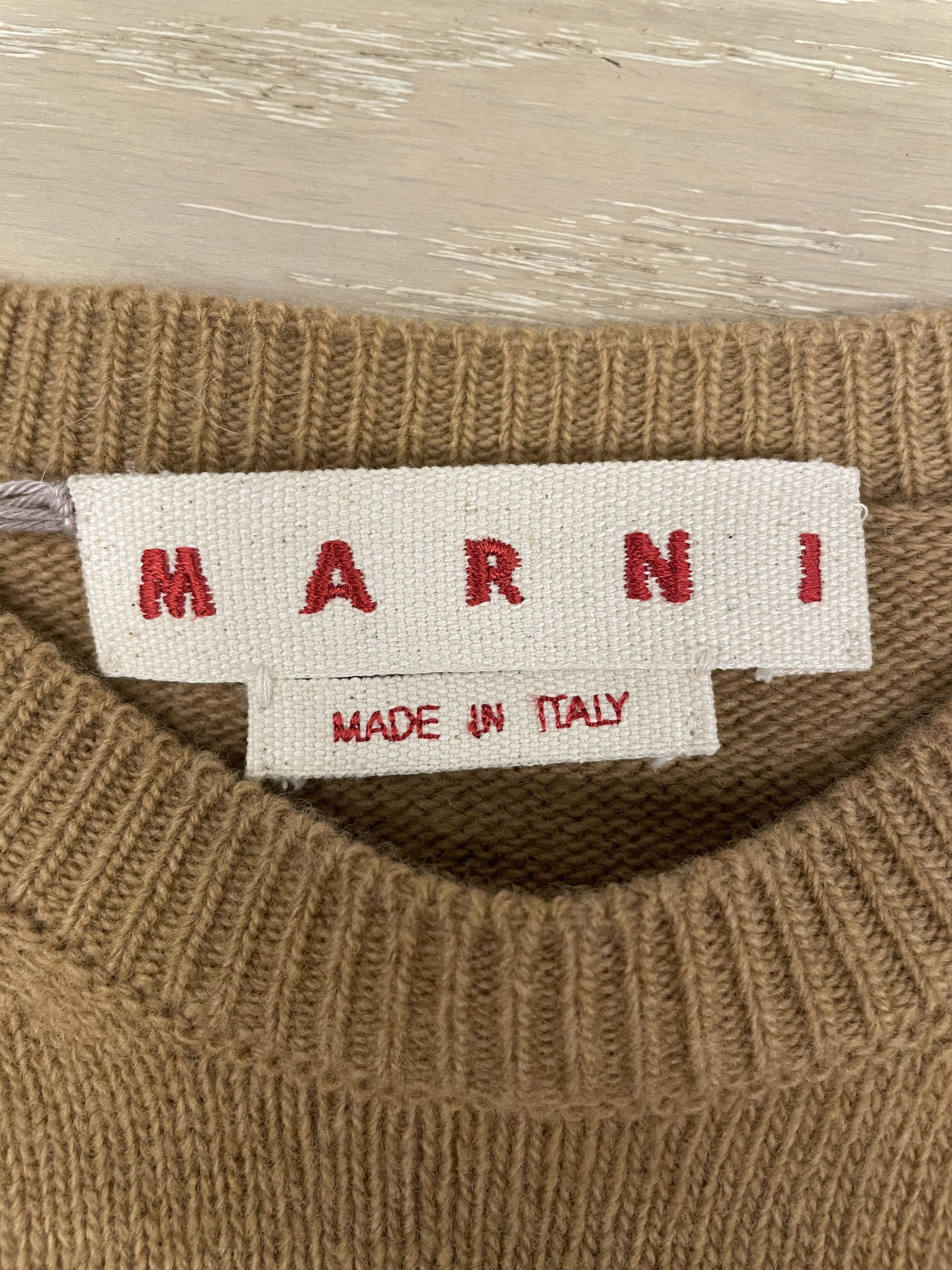 Marni $790 Marni Roundneck Sweater Brown Size XS / US 0-2 / IT 36-38 - 8 Thumbnail