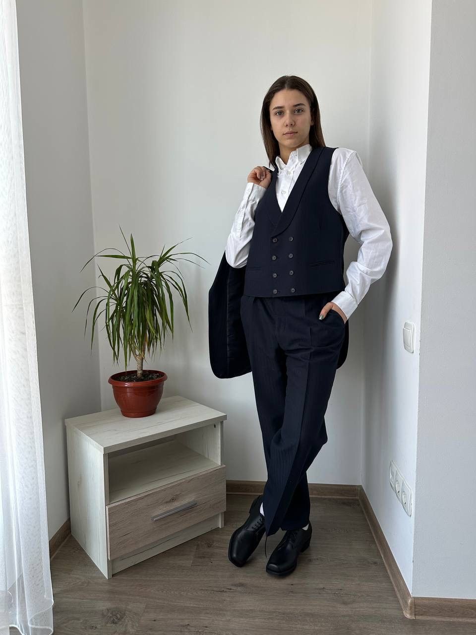 Japanese Brand × Vintage Vintage Japanese Striped Blue Blazer Pants Suit Colletti Size M / US 6-8 / IT 42-44 - 15 Thumbnail