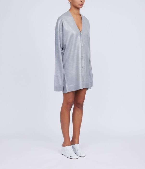 Maison Margiela o1bcso1str0426 Wool Blend Cardigan in Grey Size M / US 6-8 / IT 42-44 - 3 Thumbnail