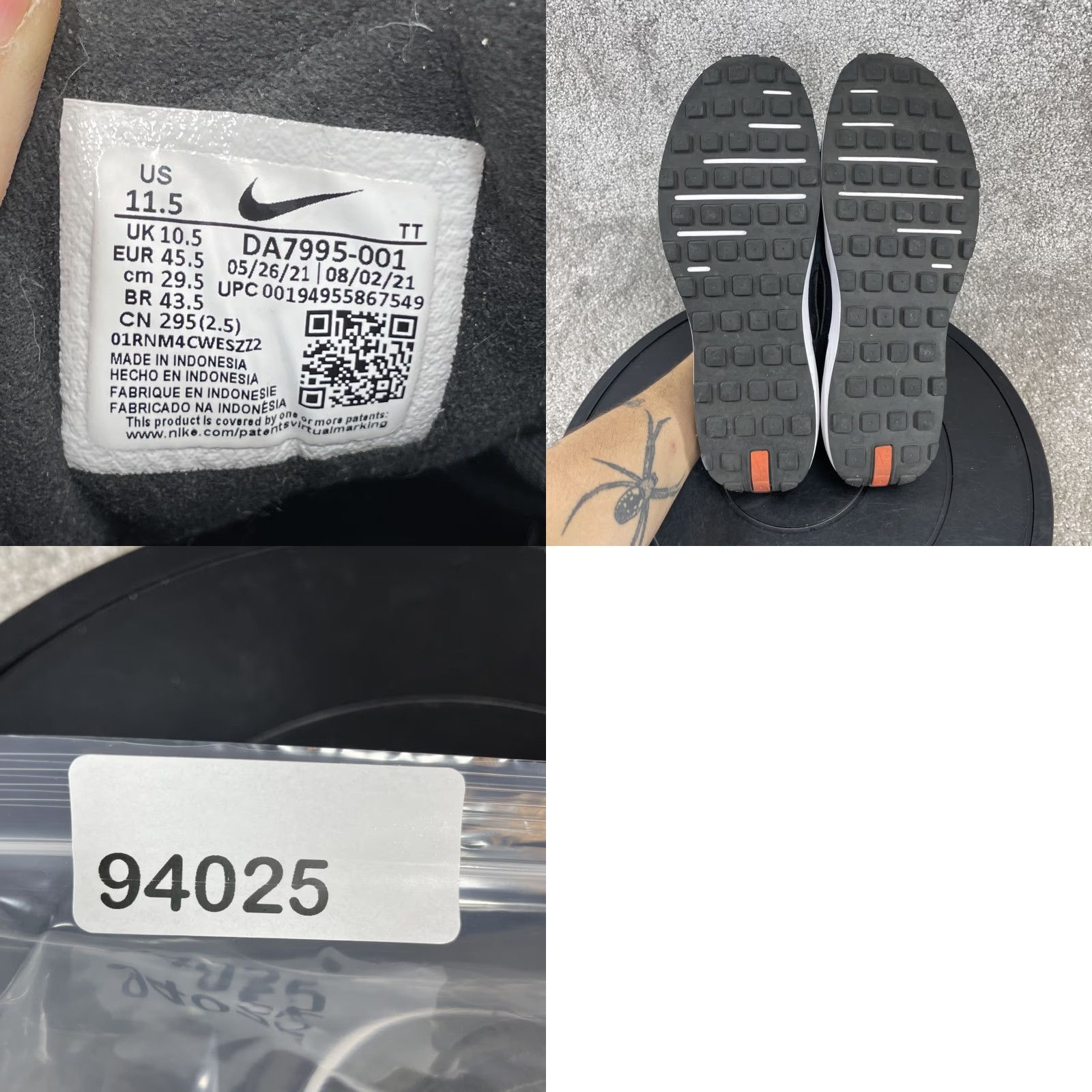 Nike Nike Waffle One Shoes Mens Size 11.5 Black Leather Casual Sneaker Size US L / EU 52-54 / 3 - 8 Thumbnail