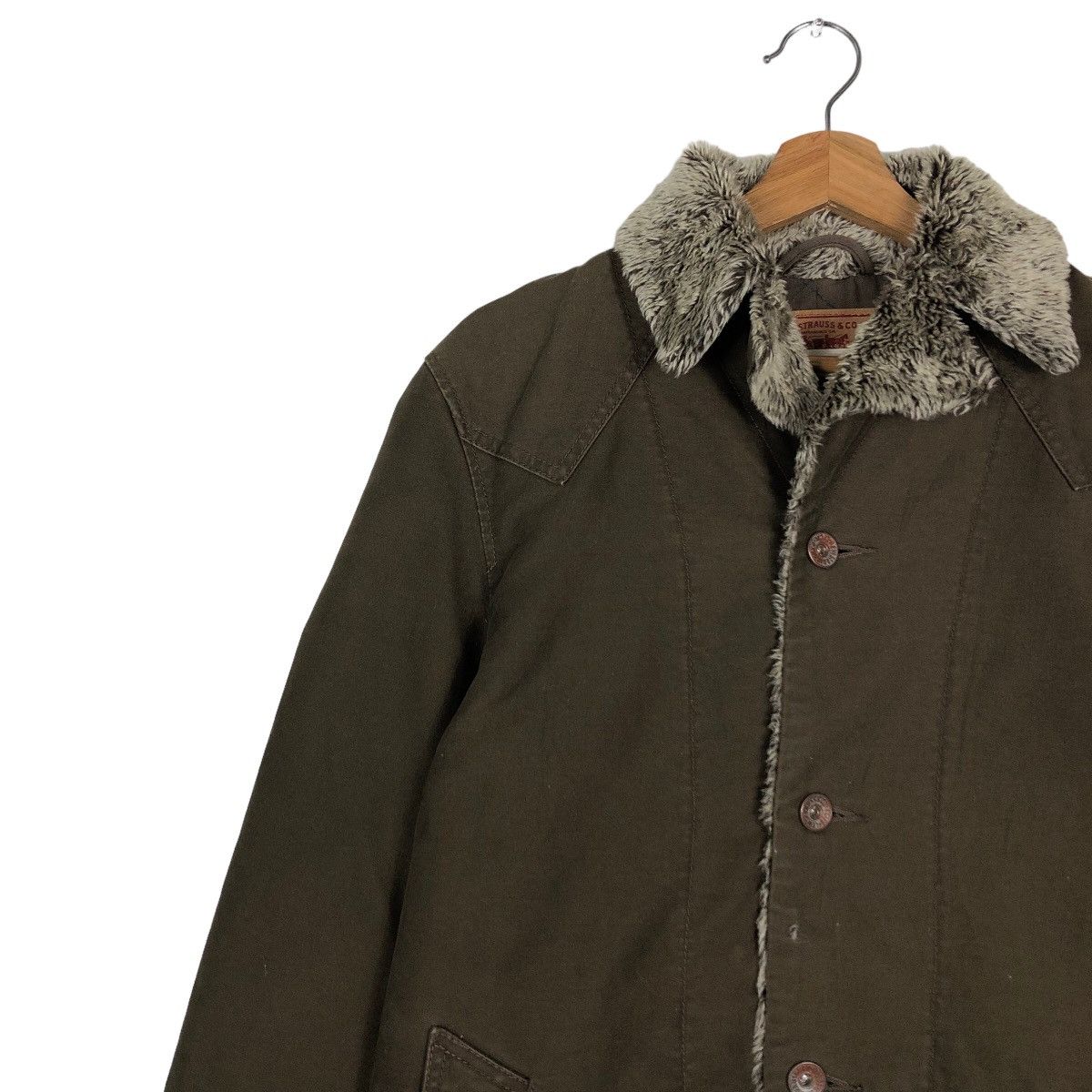 Japanese Brand 🔥Vintage Levi’s Biker Jacket Mink Fur Collar USA Size US M / EU 48-50 / 2 - 7 Thumbnail