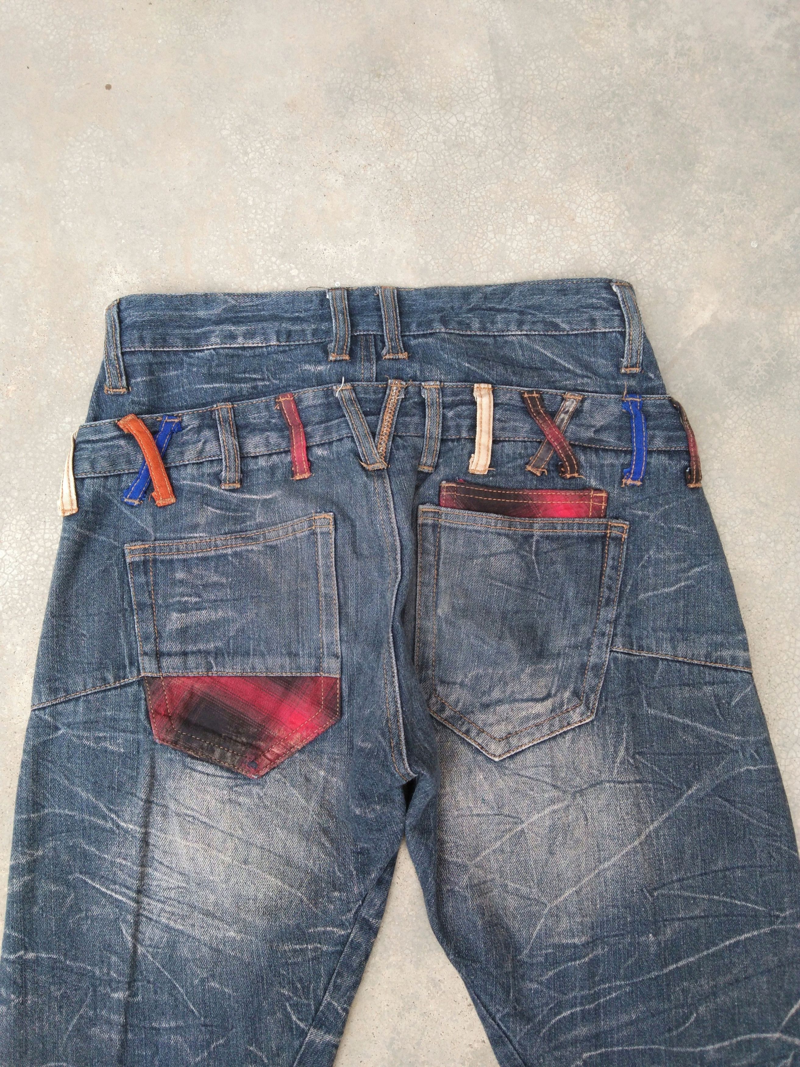 Japanese Brand Vintage Retro Double Waist Punk Avant-Garde Jeans Style Size US 30 / EU 46 - 3 Thumbnail