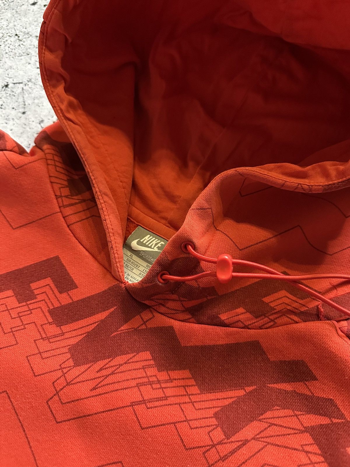 Nike Vintage Nike Baggy Hoodie Mini Swoosh Monogram Logo Y2K USA Size US XL / EU 56 / 4 - 3 Thumbnail