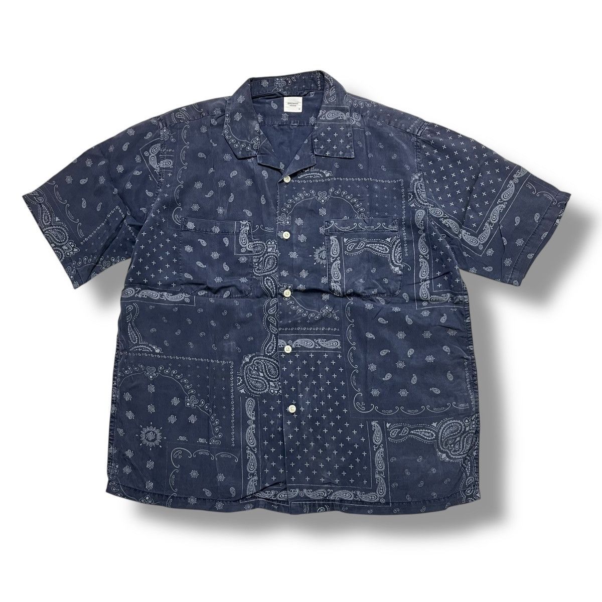 Hysteric Glamour Vintage🔥 BROWNY Double Pocket Patchwork Bandana Shirt Size US M / EU 48-50 / 2 - 1 Thumbnail