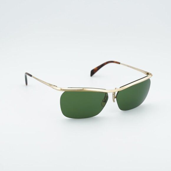 Celine Celine CL40307U 30N Sunglasses Gold Square Frame, Green Size ONE SIZE - 4 Thumbnail