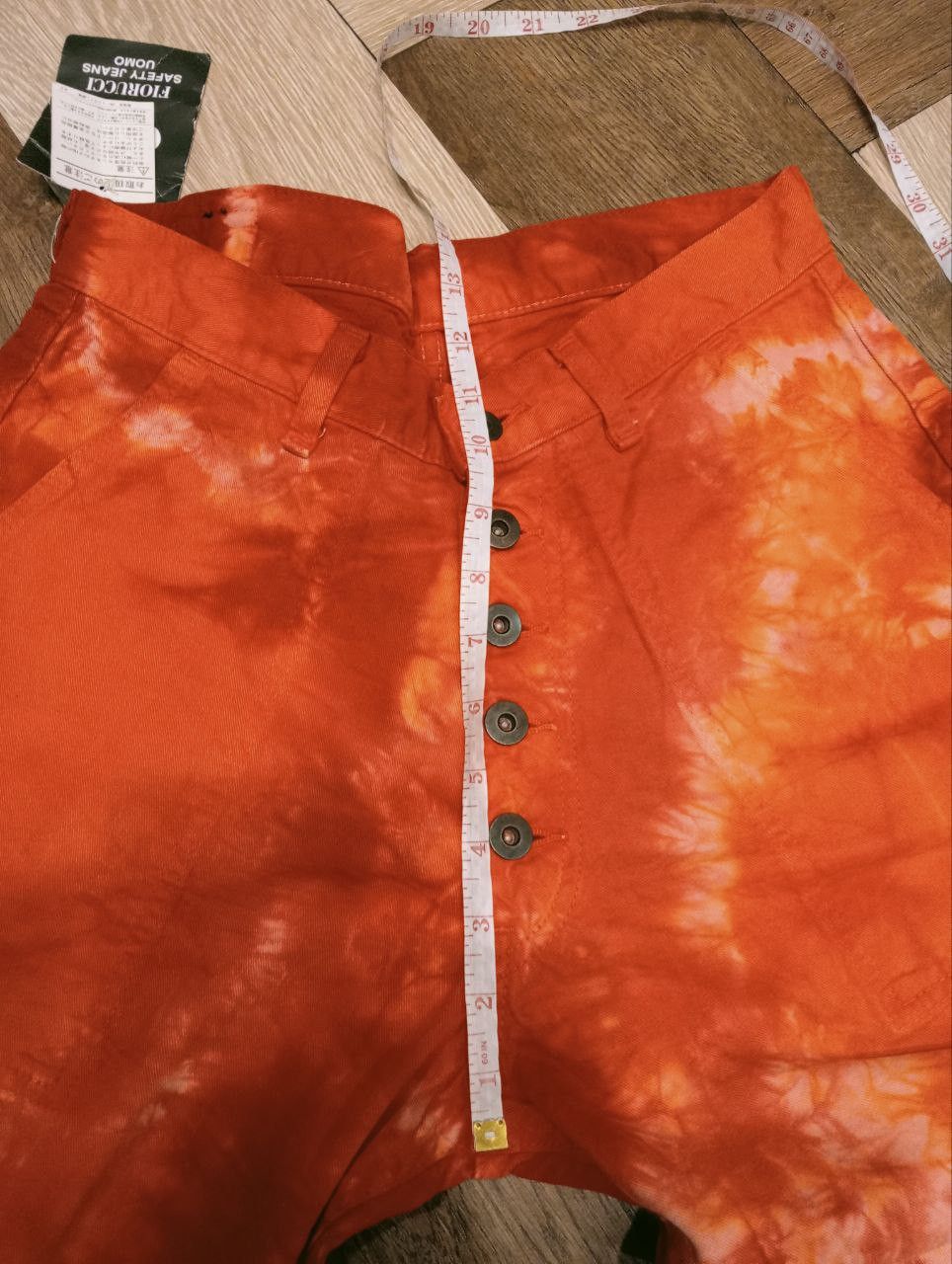 Fiorucci VINTAGE FIORUCCI SAFETY JEANS TIE-DYE WIDE PANTS Size US 28 / EU 44 - 13 Thumbnail