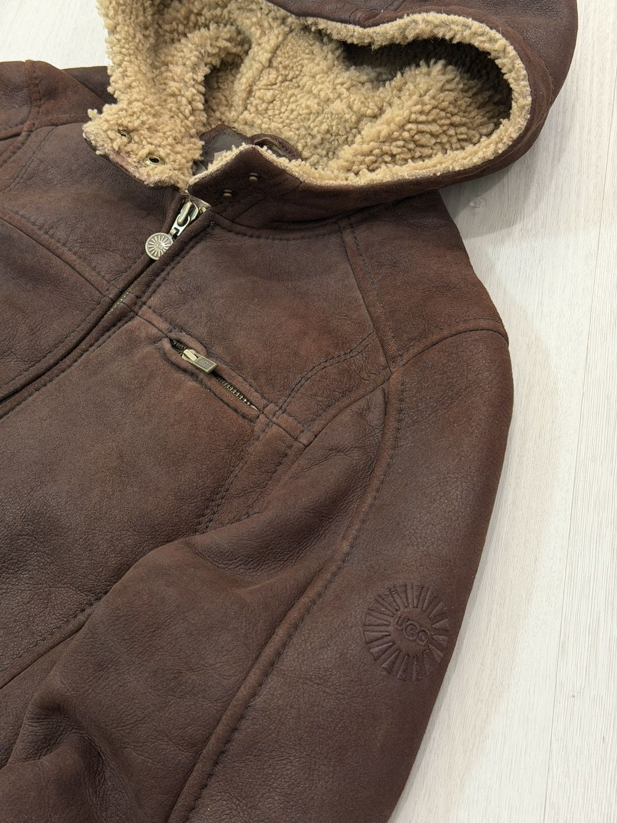 Ugg UGG Australia Genuine Soft Lambskin Shearling Bomber Jacket Size S / US 4 / IT 40 - 4 Thumbnail
