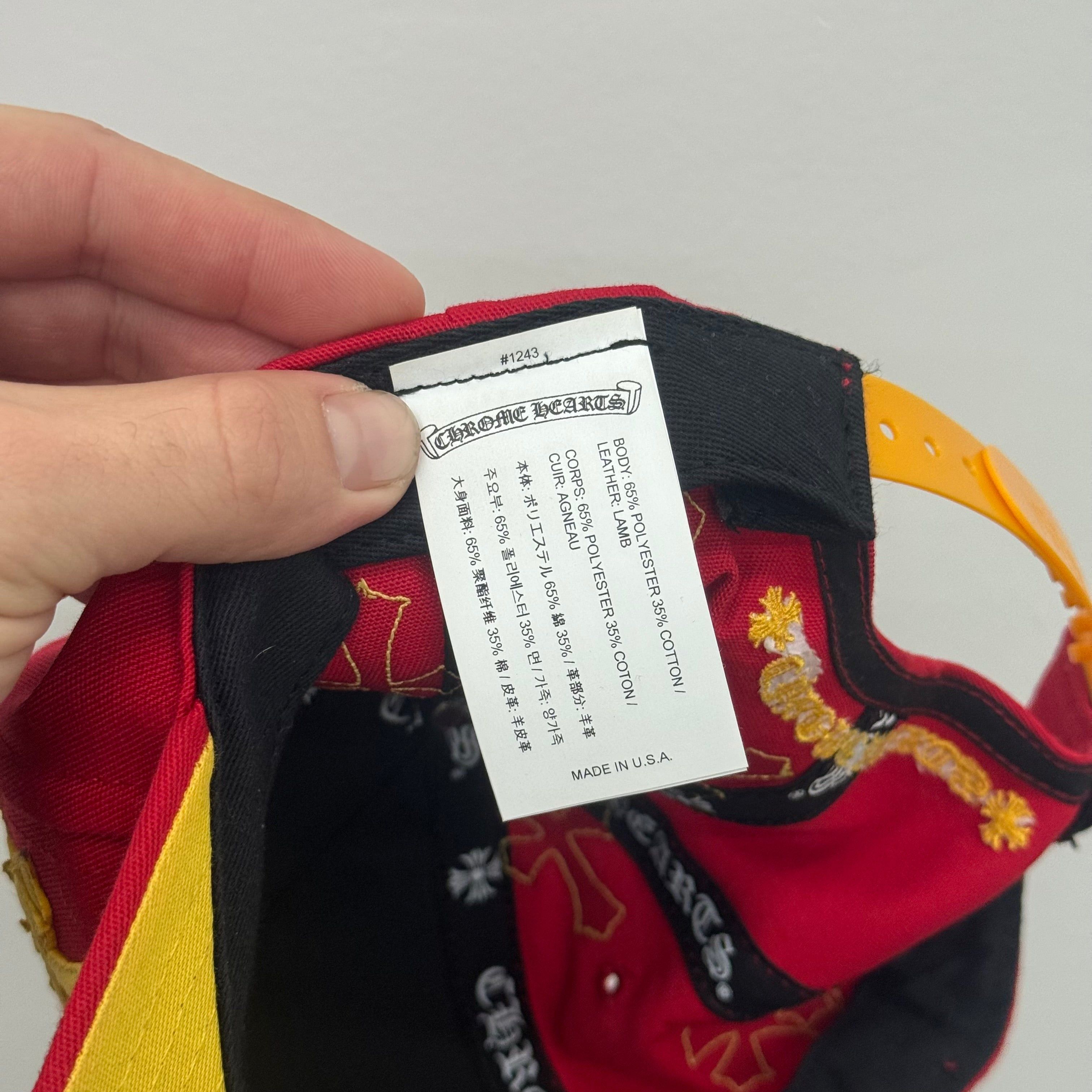 Chrome Hearts Chrome Hearts Red Yellow CH Patch Trucker Hat NEW Size ONE SIZE - 9 Thumbnail